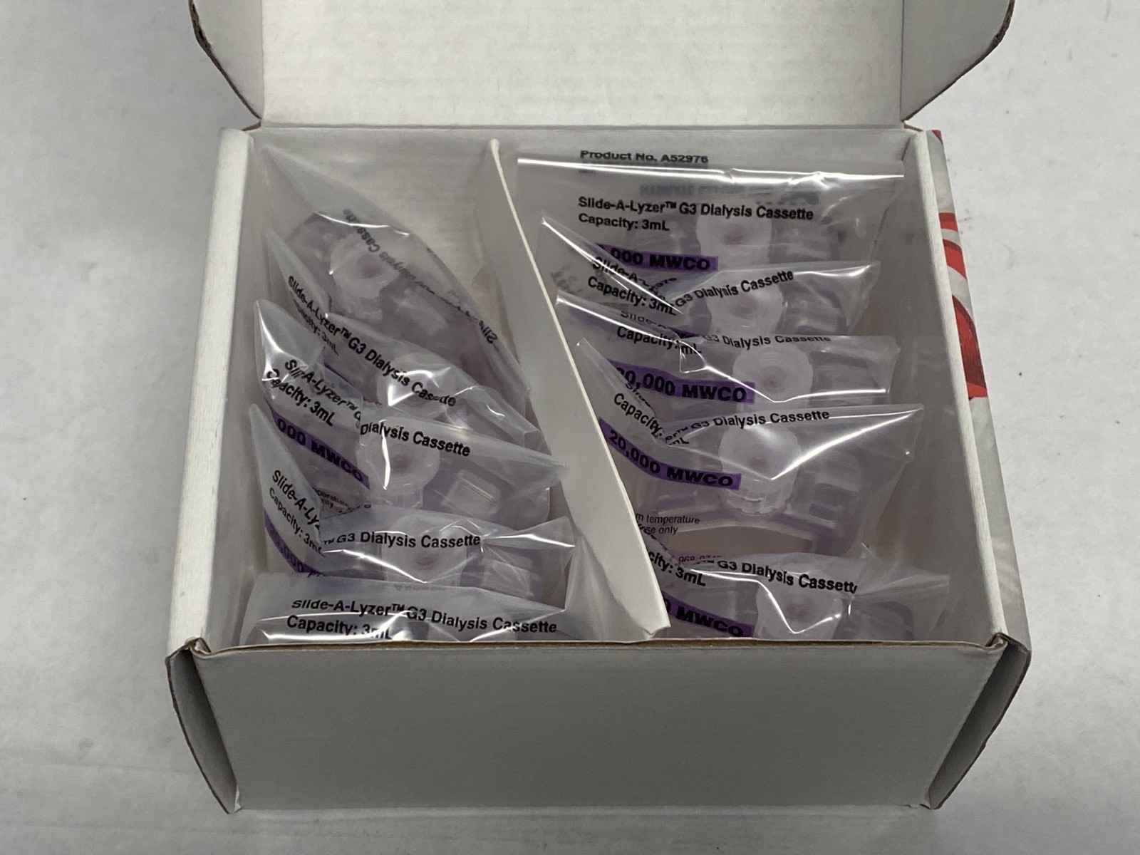 (10/Pk) THERMO PIERCE Slide-A-Lyzer G3 Dialysis Cassettes 3mL 20K MWCO A52976