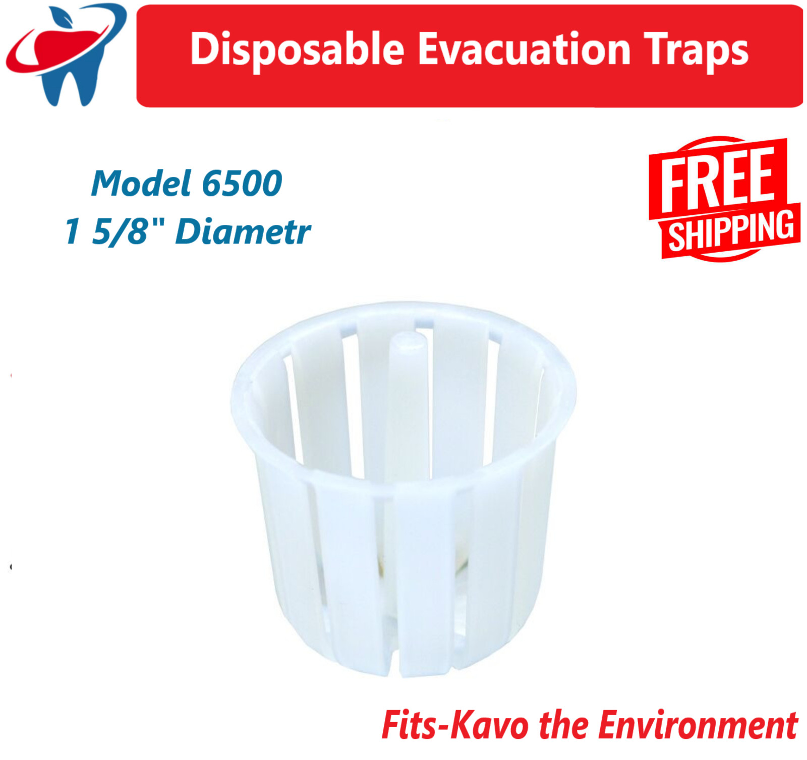 Dental Evacuation Traps 6500 Dia. Universal, Fits Kavo the environment 10/144Bx