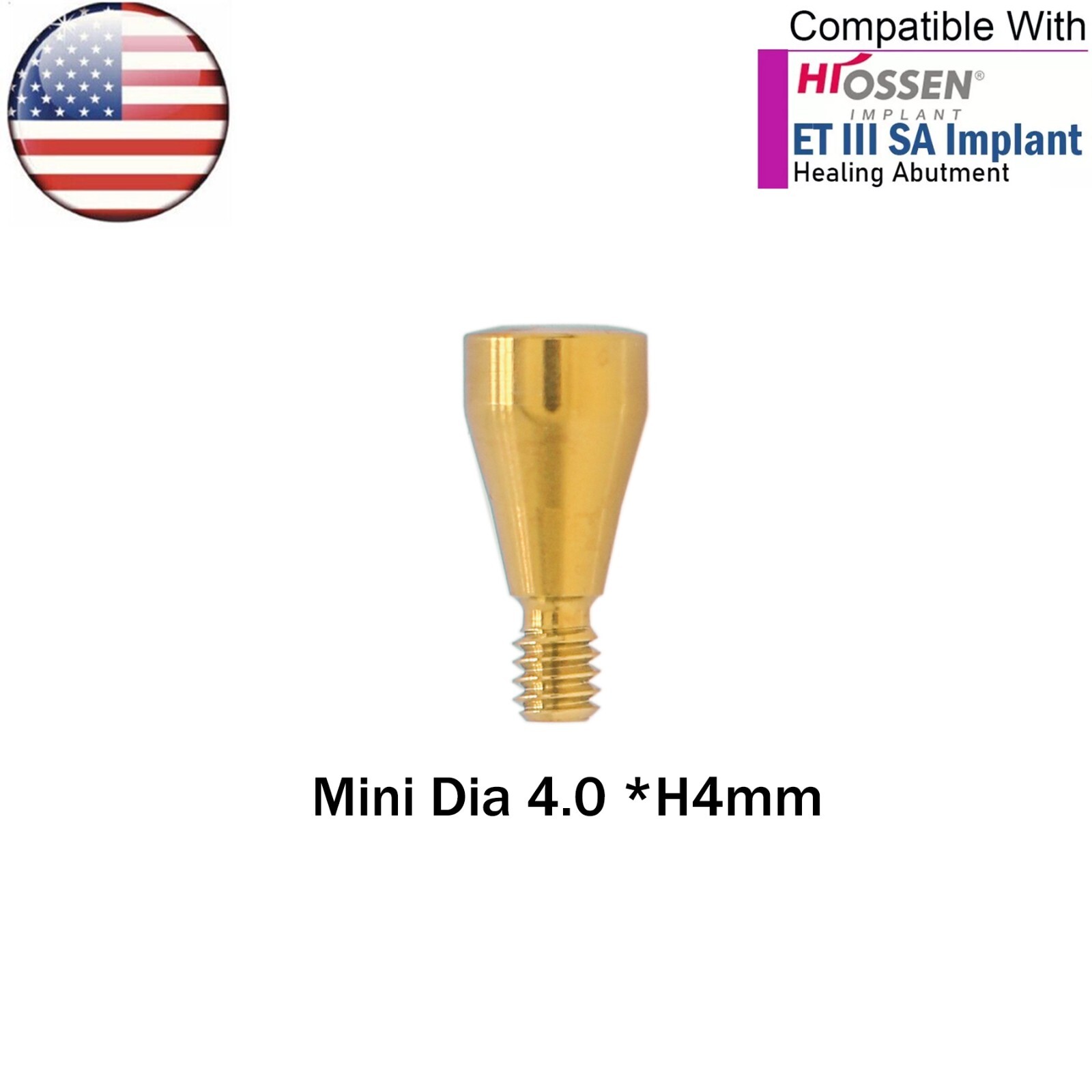 US Dental Mini Healing Abutment Caps Cover Screw For Osstem Hiossen ET Platform