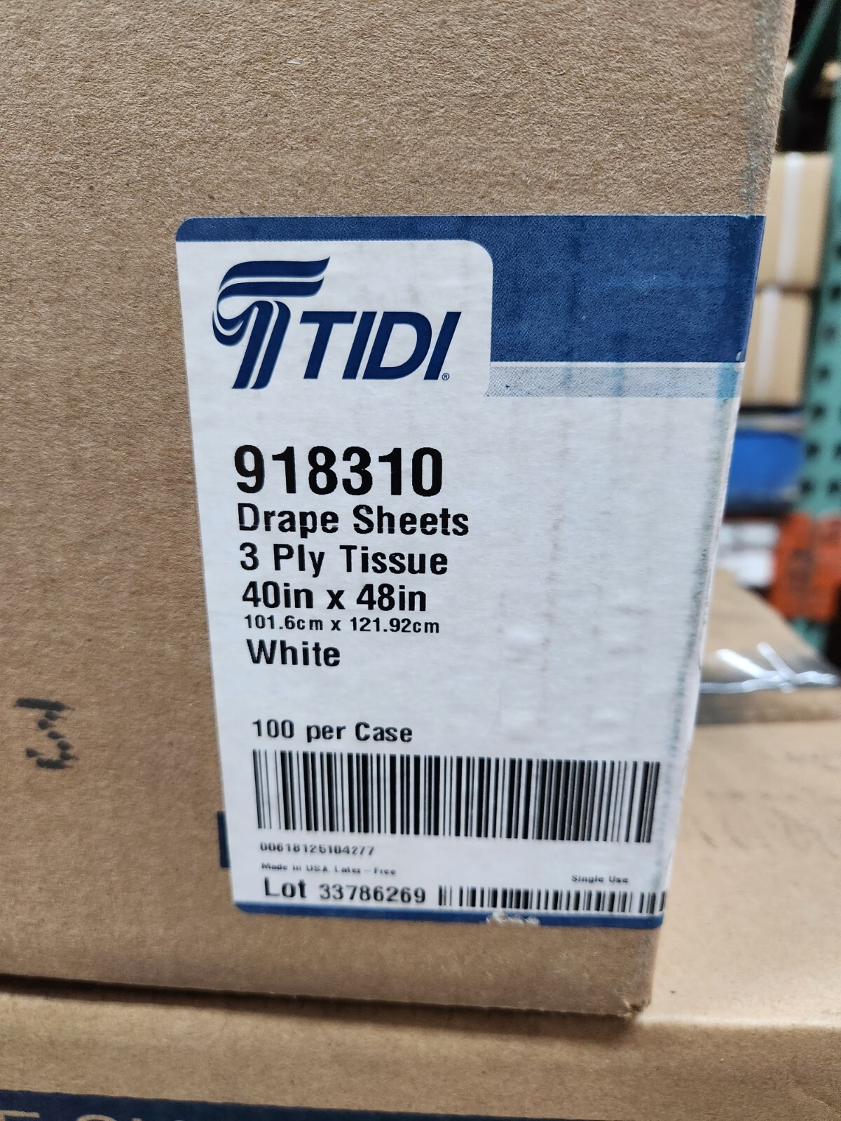 TIDI 918310 DRAPE SHEETS 3 PLY TISSUE 40IN X 48IN WHITE