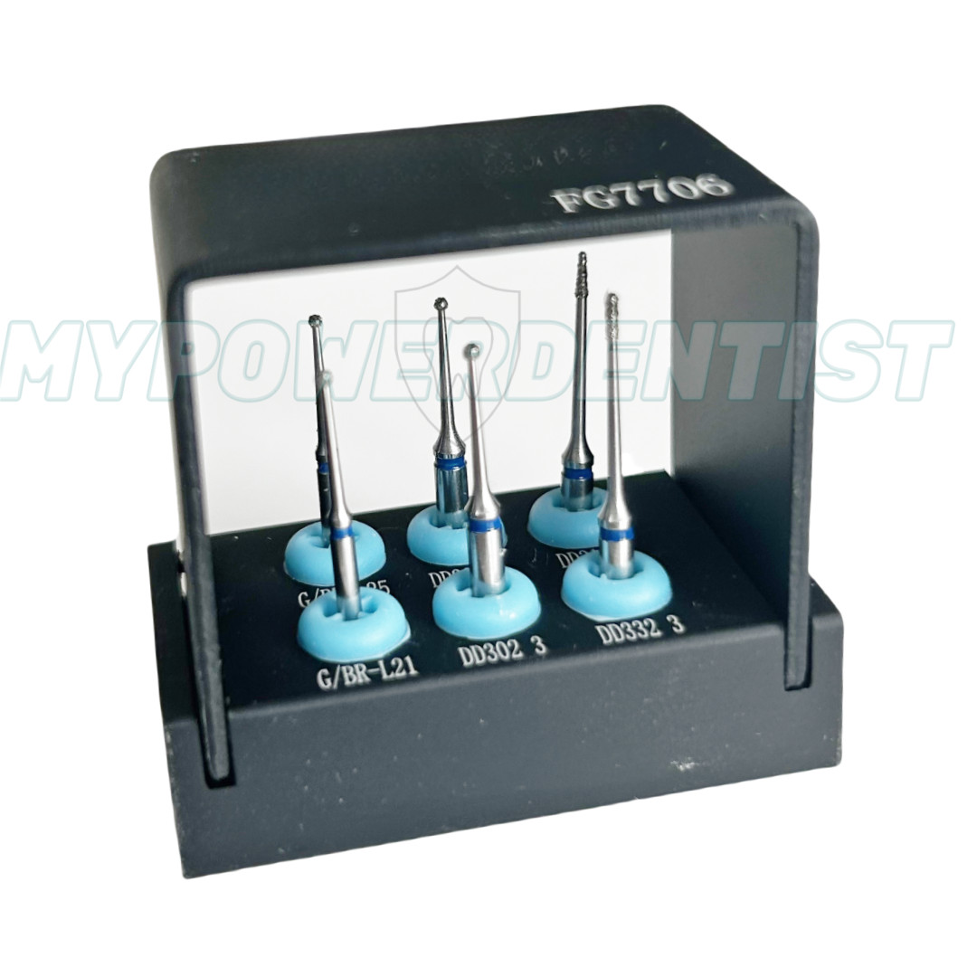 FG77006 Dental Pulpotomy Access Open Pulp Cavity Burs Less Invasive 6Pcs/Kit