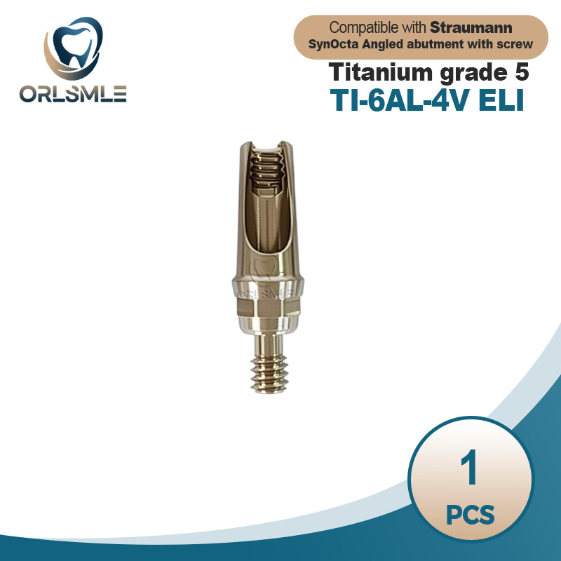 Titanium angled cemented abutment 15° Angular fits to ITI Straumann RN synOcta
