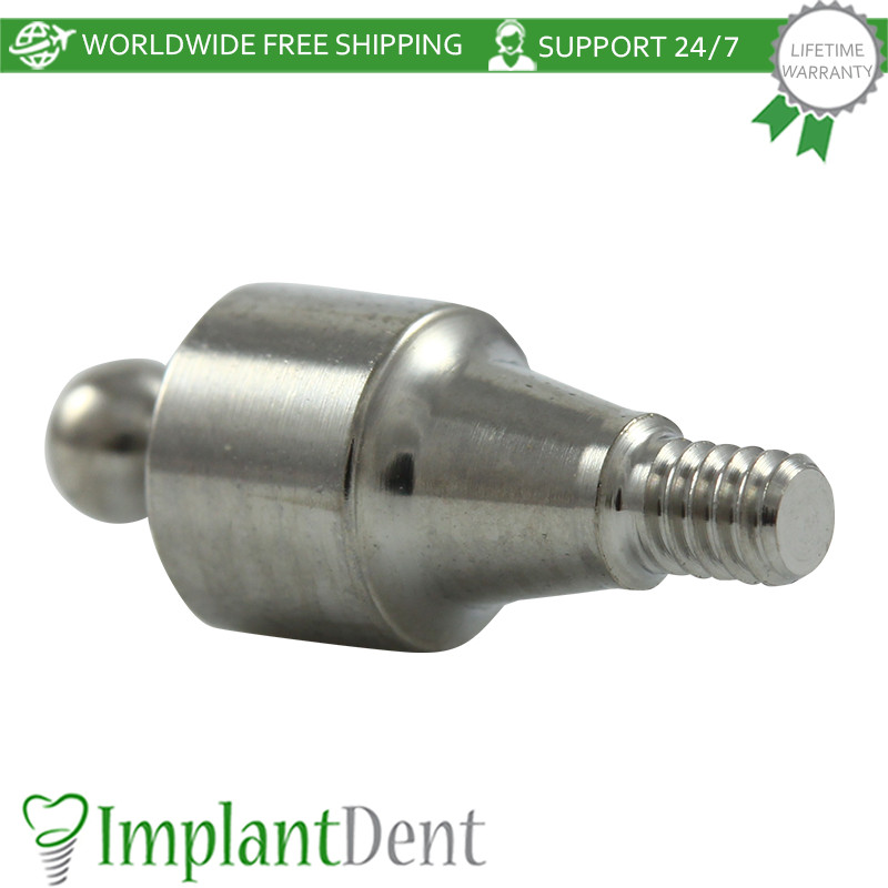 1x Dental Straight Ball Attachment Regular Platform Conical Hex System 2.65mm