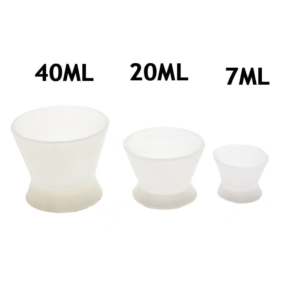 4 Pcs/Set Dental Silicone Suction Bottom Flexible Mixing Cup Acrylic Bowl Dappen