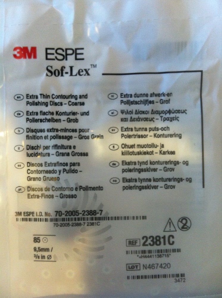 3M Sof-Lex soflex Discs Pack of 85 Orange Series 2381C Coarse 3/8″ 9.5 mm Dental