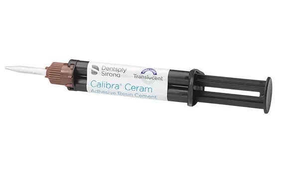 Dentsply CALIBRA CERAM Dual Cured Adhesive Resin Cement 4.5g Syr TRANSLUCENT