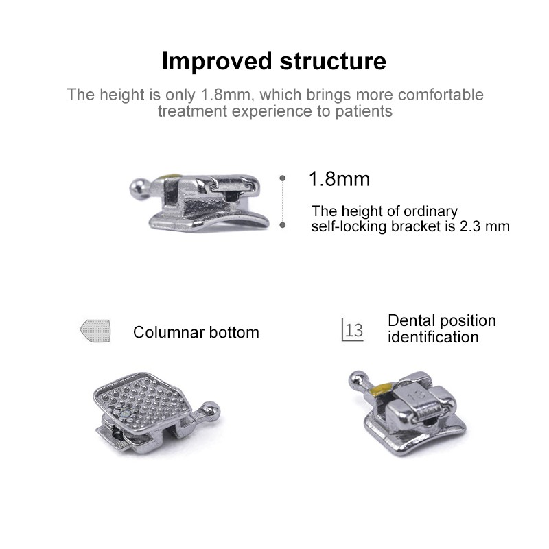 Dental Material for Metal Self Ligating Roth/MBT 345 Orhto Bracket Mini Braces
