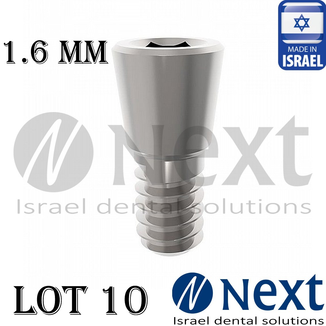Lot X 10 Connect Direct Prosthetic Screw M1.6 Titanium Grade 5 CAD CAM Exocad