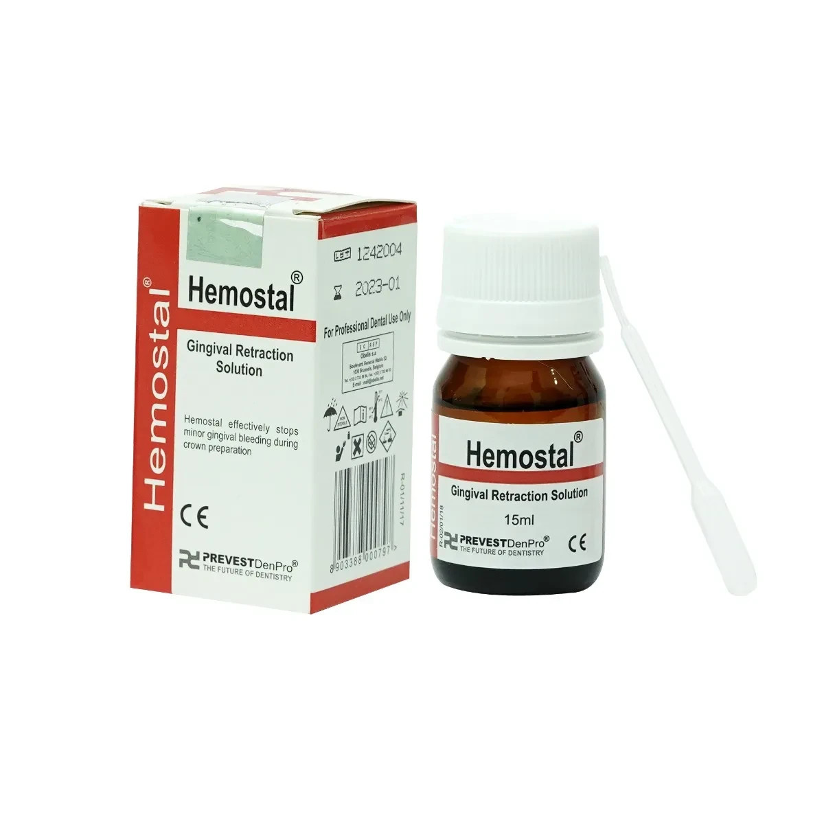 Hemostal Hemo Stop Hemostatic Aluminium Chloride Liquid Dental Prevest