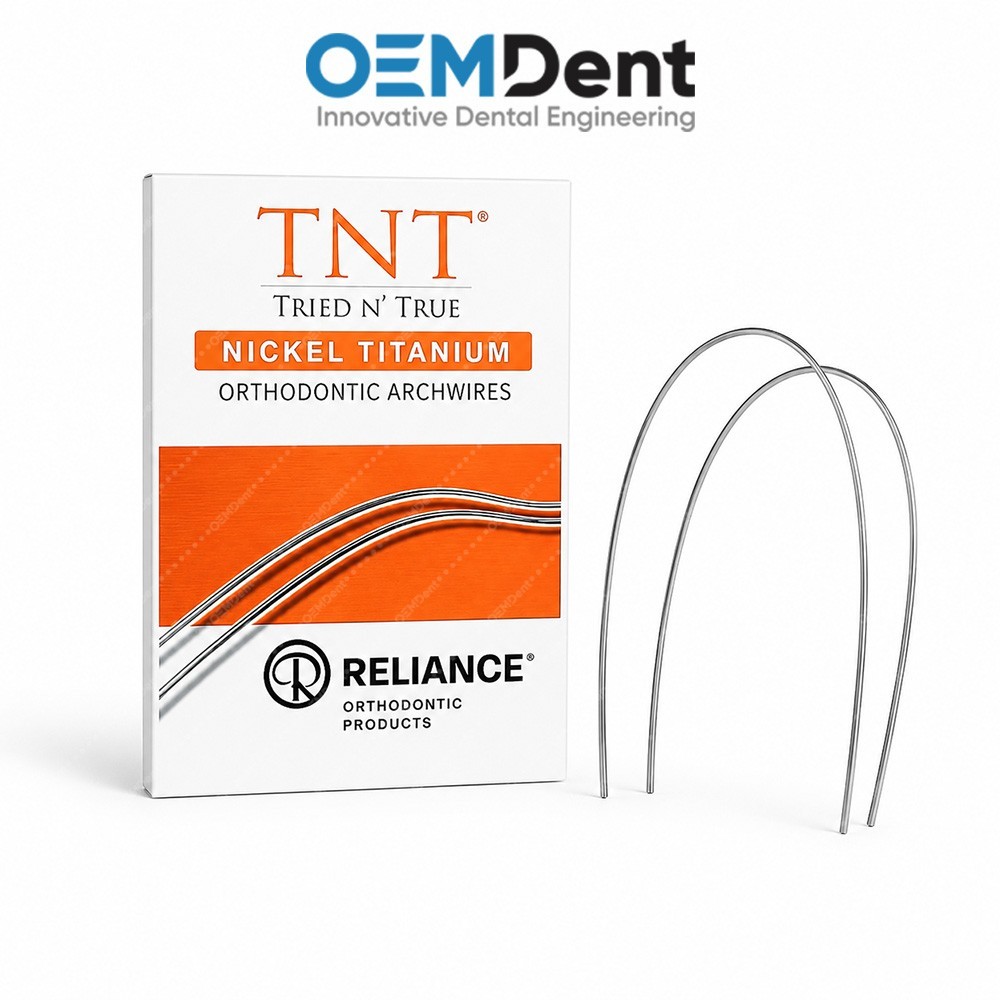 Reliance TNT D-Form NiTi Pre-Stopped Archwires Upper Lower 25 Pack USA Alloy