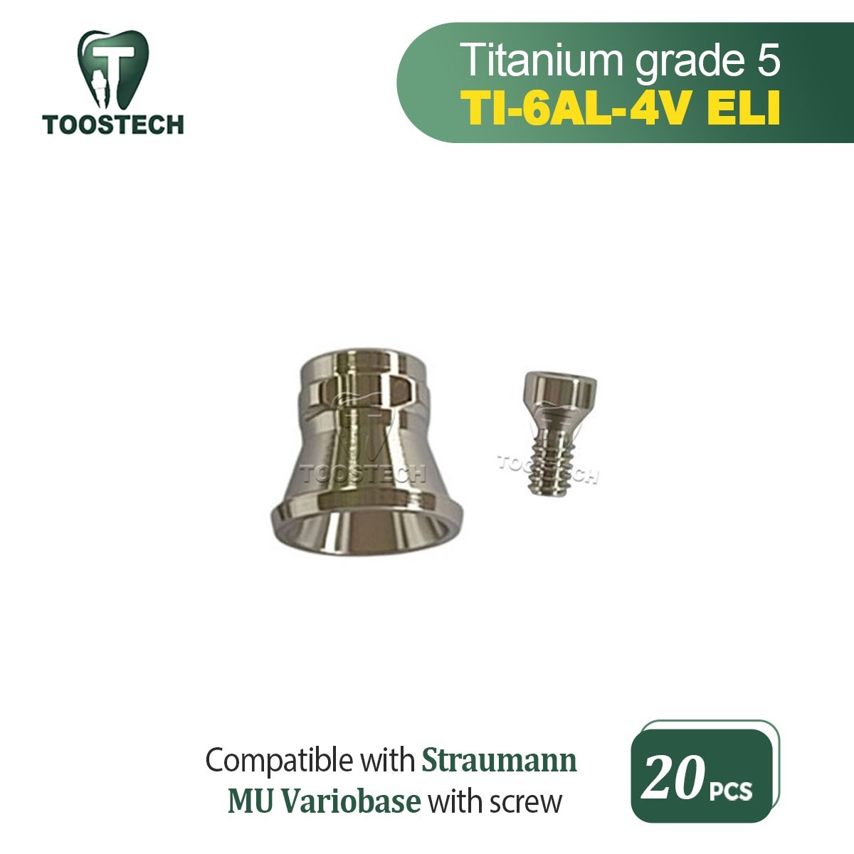20pcs Variobase for Bridge Bar Cylindrical Abutment Fits to Straumann NC RC