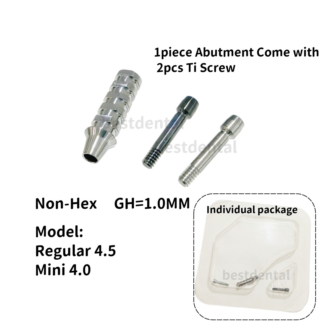 OSS HIO Dental Titanium Screws Temporary Abutment TS ∅4.0 ∅4.5 Non-Hex ﻿