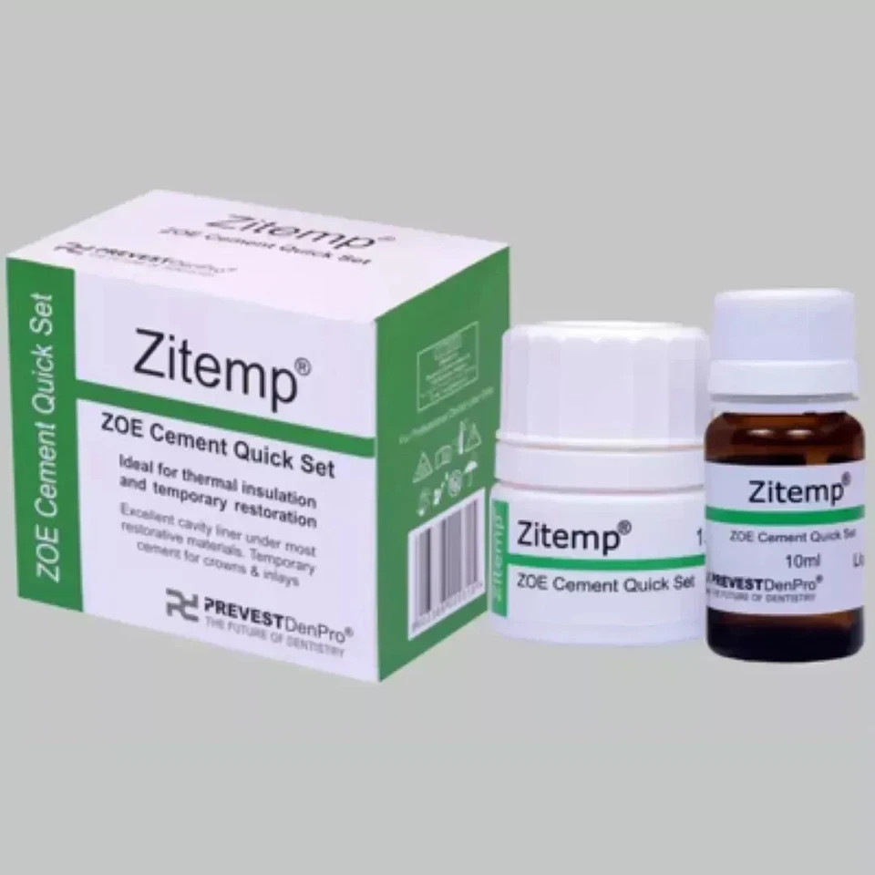 Prevest Denpro Zitemp 20 gm Powder + 10 ml Liquid Cement quick set Dental fship