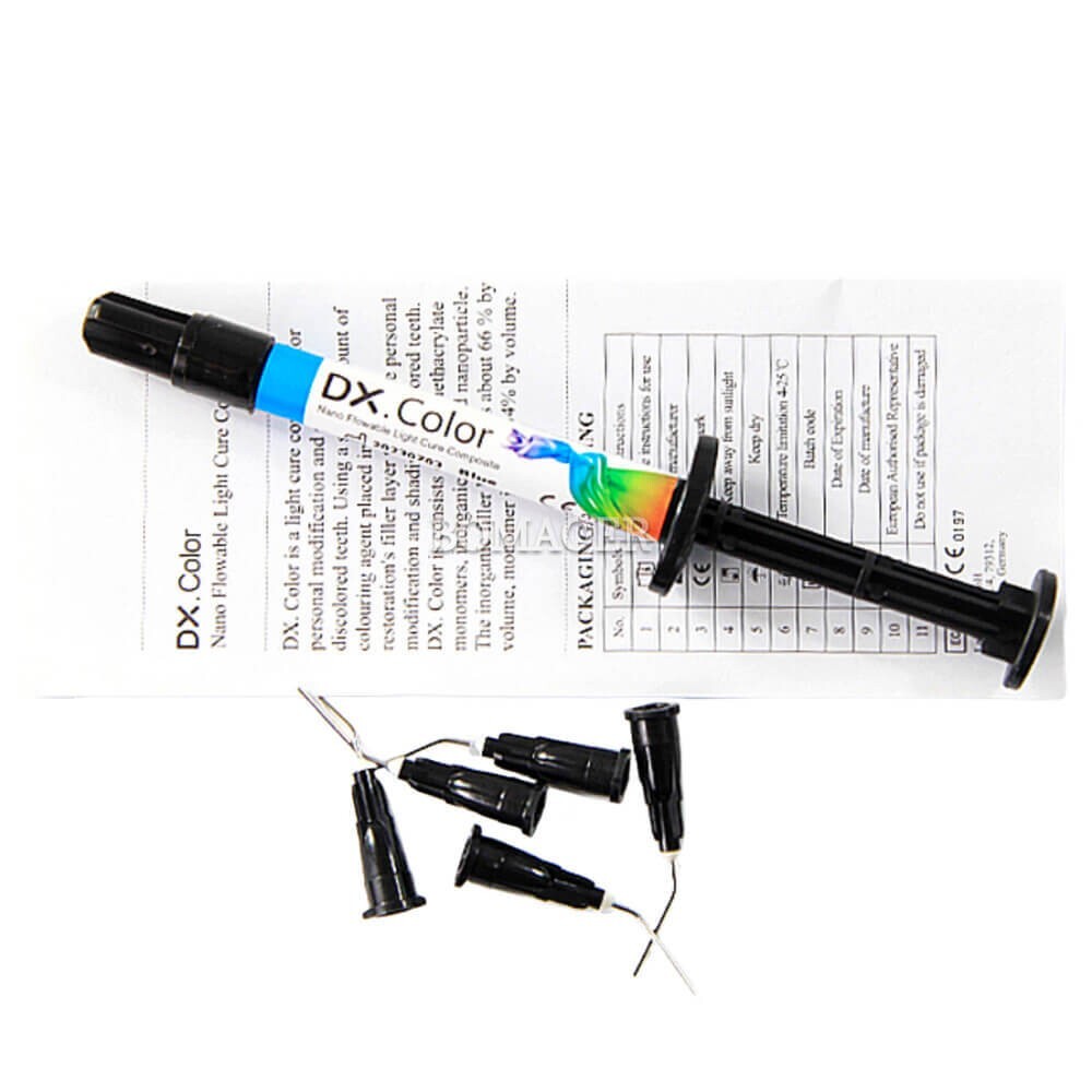 1PC 1.5g/Syringe Dental Light Curing Flowable Composite Resin Blue Color