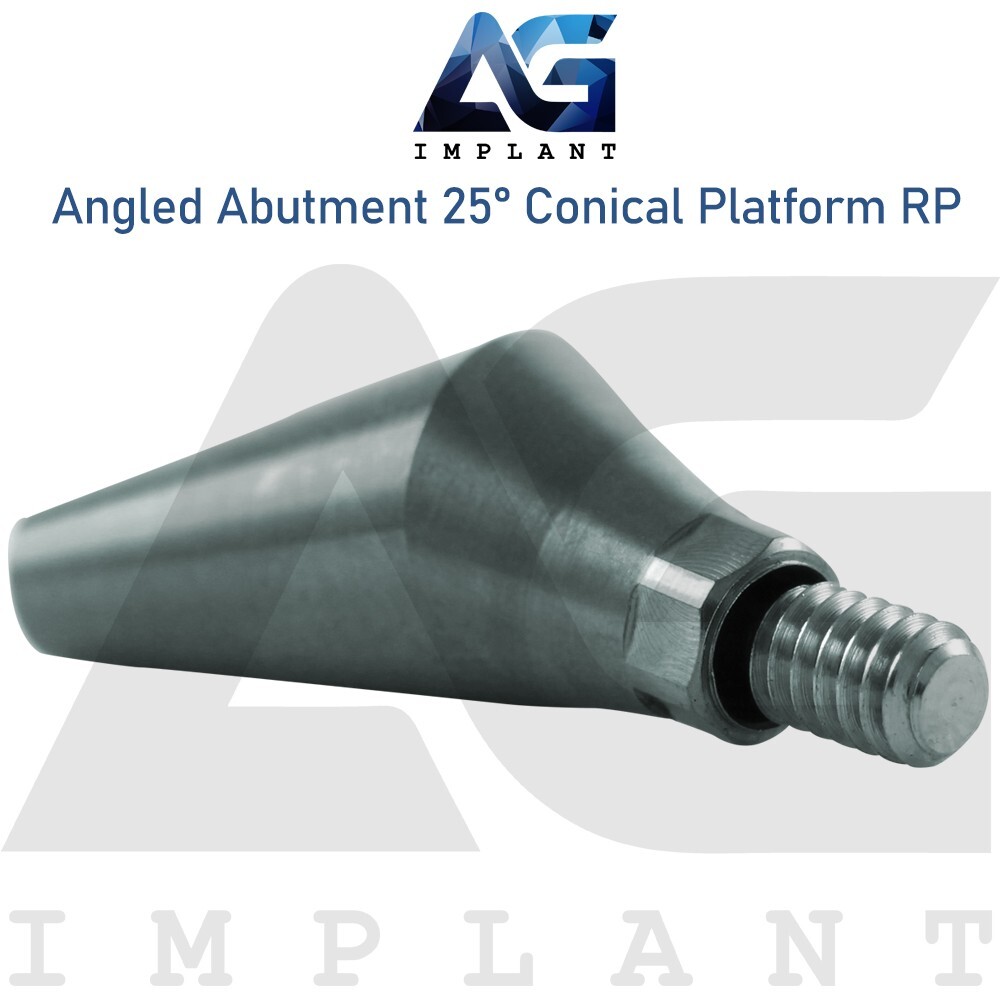 Dental Titanium Regular Platform Angulated Prosthetic 25° Conical Hex 2.65mm