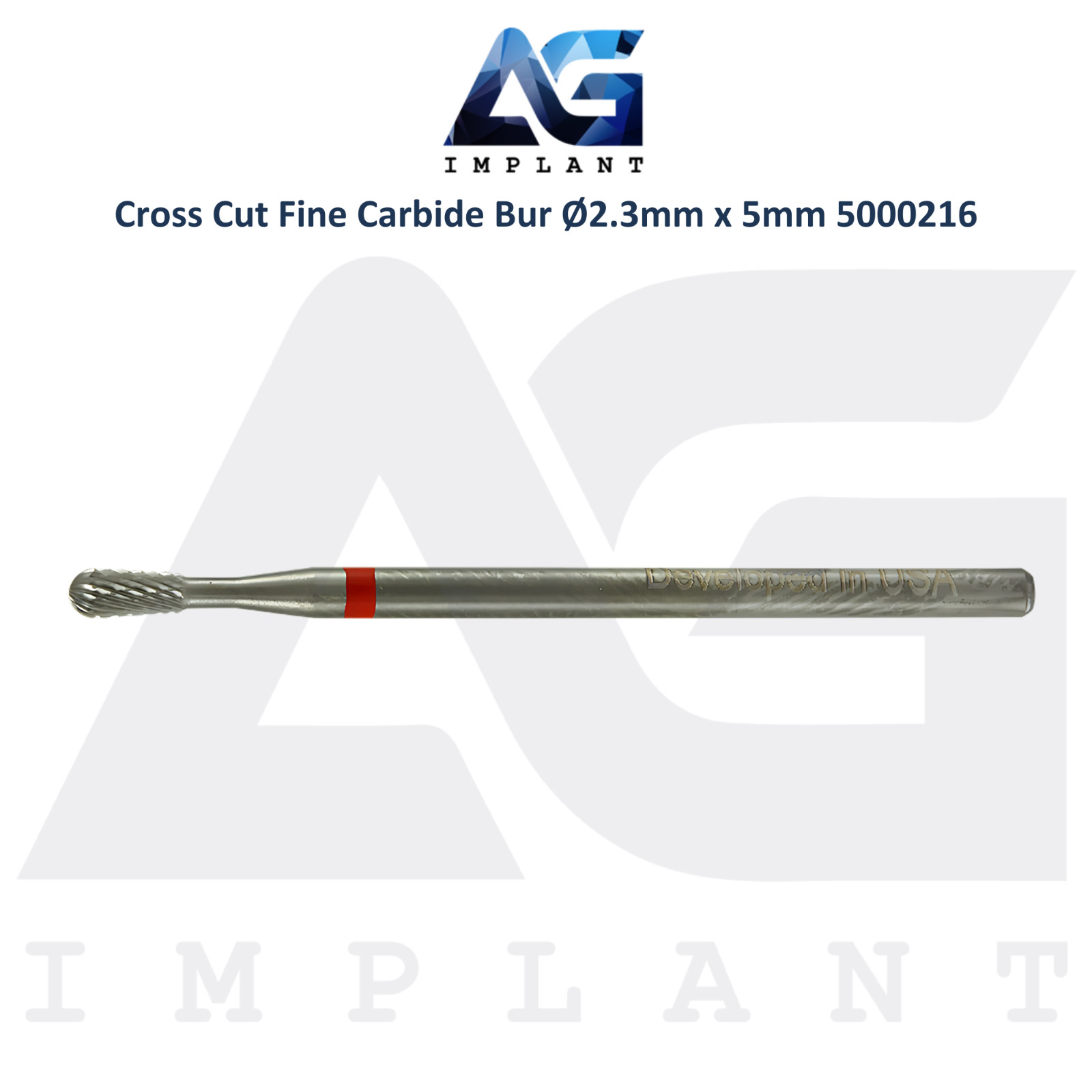 Dental Cross Cut 5000216 Fine Carbide Bur Ø2.3mm x 5mm Lab Supplies