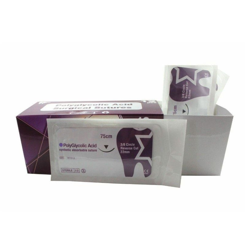 1x DSI Dental PGA Braided Synthetic Polyglycolic Acid Suture 75cm / 30″