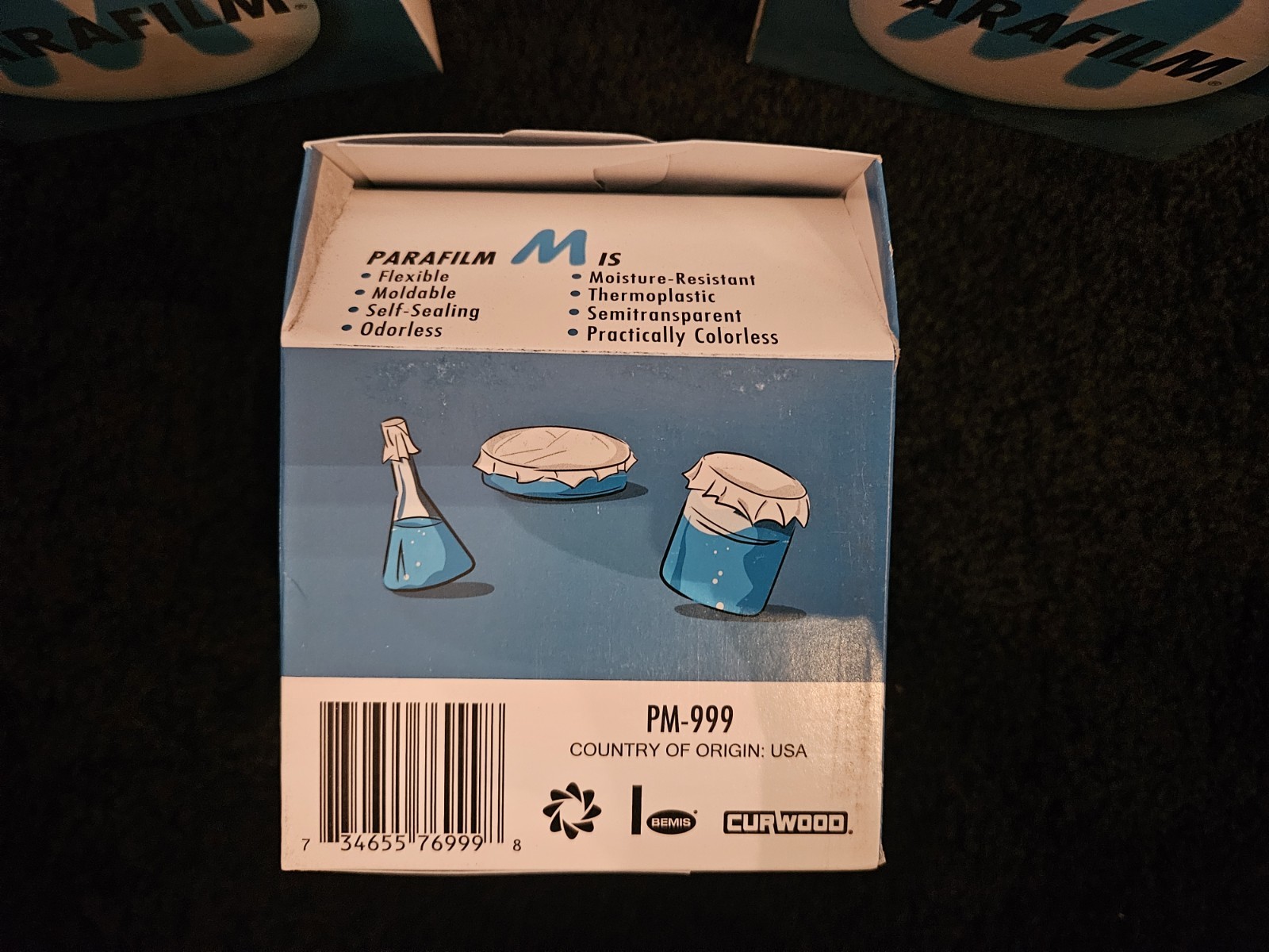 (3) Parafilm M PM-999 Laboratory Film 4″ x 250′ Double Size RollS × 3 BRAND NEW!