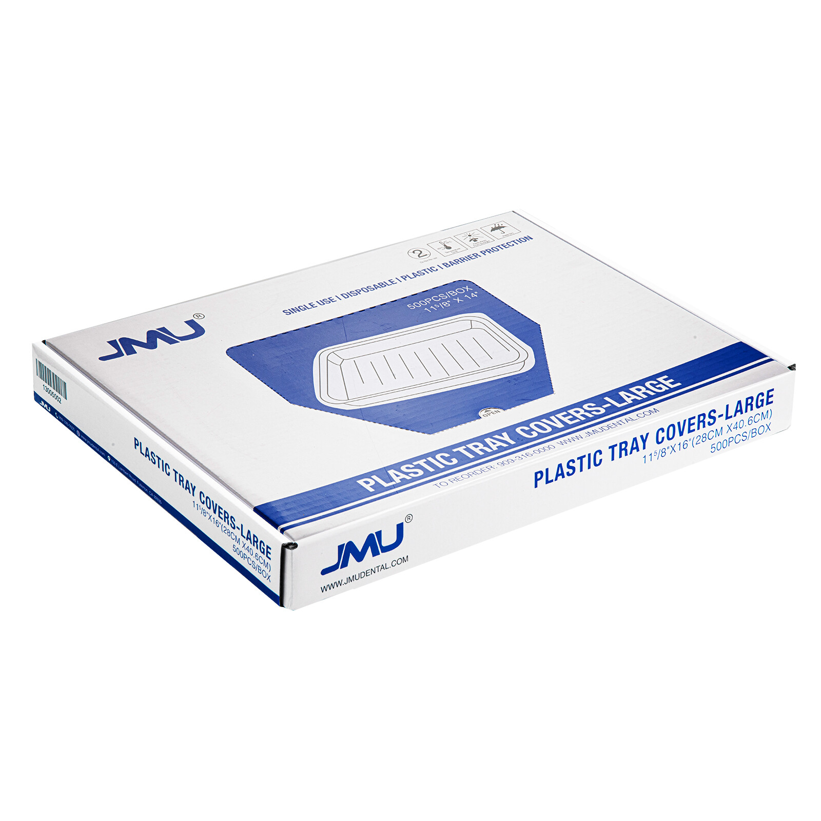 1500 (3Boxes) JMU Dental Large E-Tray Covers Sleeves Clear Plastic 11-5/8″x16″