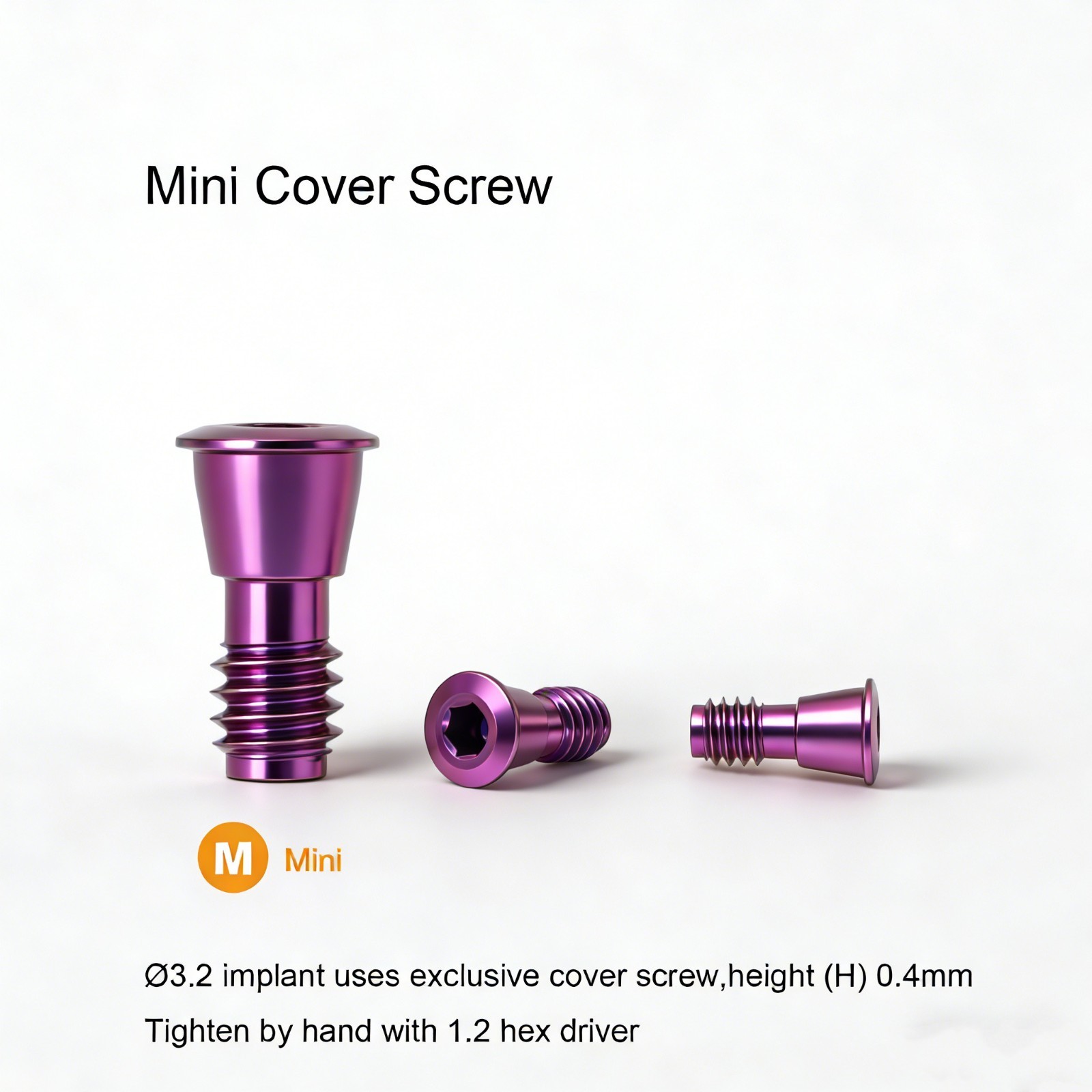 US Dental Healing Abutment Cover Screw Mini Regular Compatible Osstem Hiossen ET