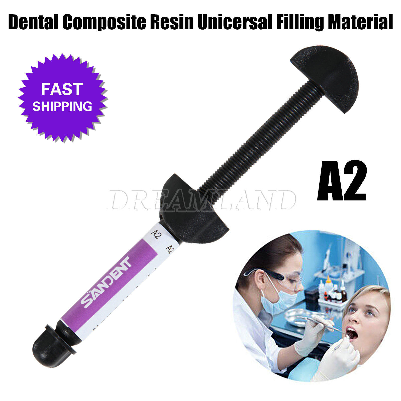A2/A3 Dental Light Cure Micro Hybrid Dental Resin Composite Syringe Shade New