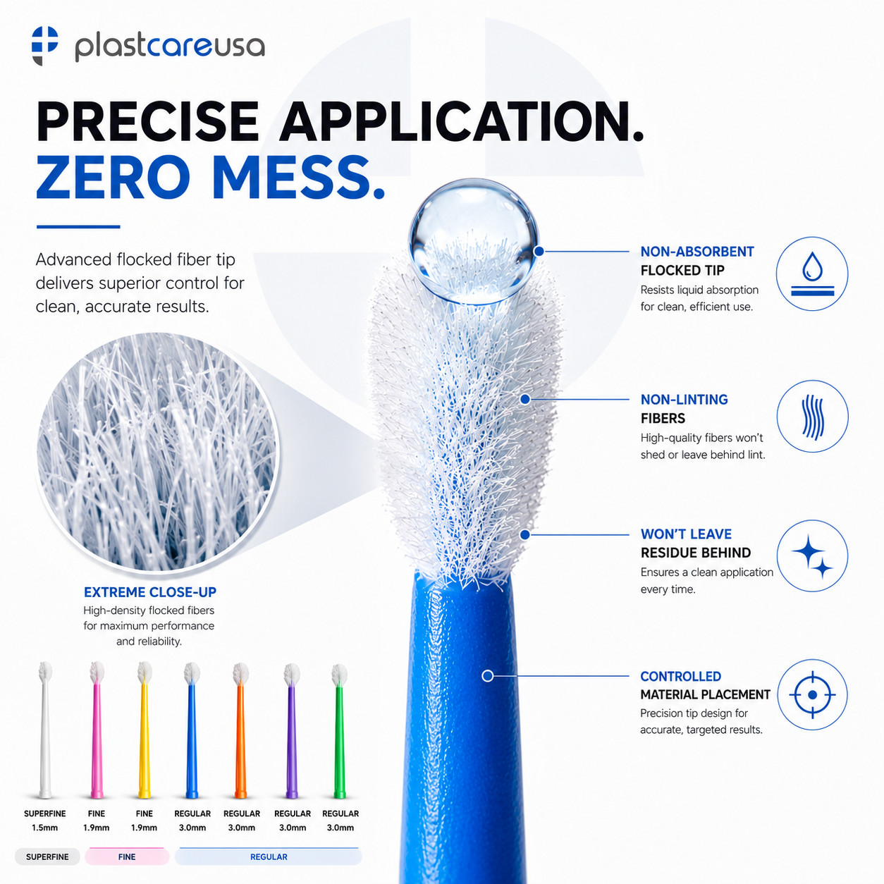 Micro Applicator Brushes 400 Regular 3.0mm Dental Bendable Disposable Orange