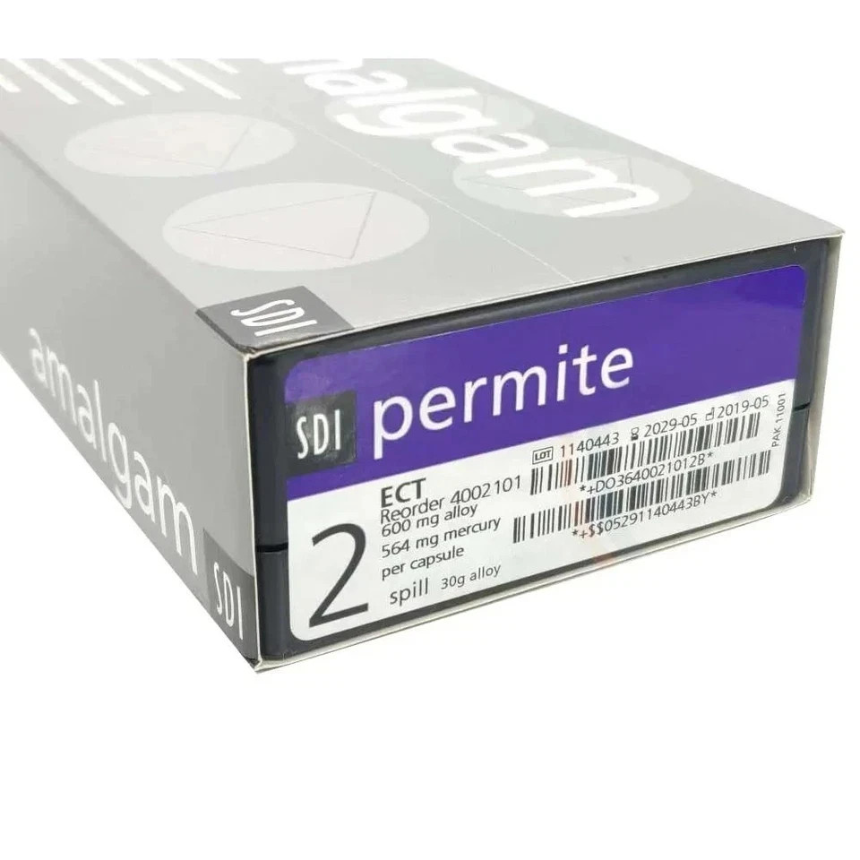 Dental SDI PERMITE 2 Amalgam 50 Capsule SPILL 2 ECT High Compressive Non Gamma F