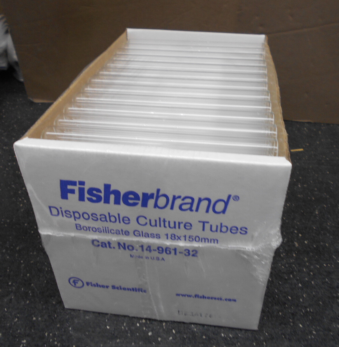 FISHERBRAND 14-961-32 18x150mm DISPOSABLE GLASS CULTURE TUBES