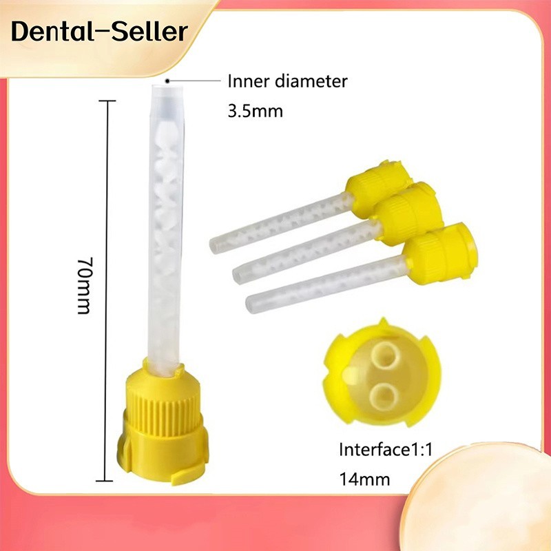 50/1000Pc Dental Impression Material Mixing Tips T Type for Light Body 1:1 Ratio