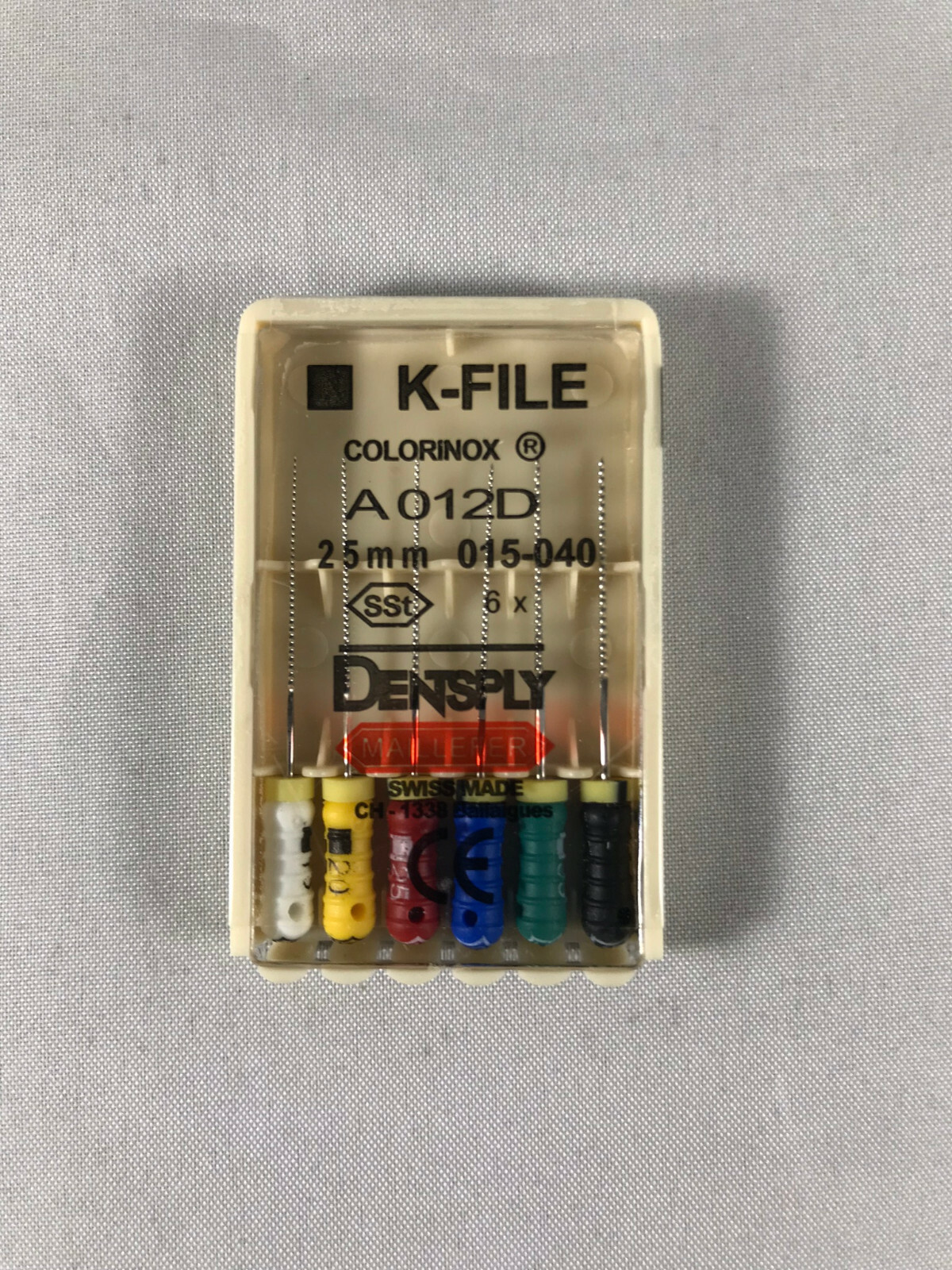 Dentsply Maillefer K-file Endodontic stainless steel 25mm All sizes 6files/pk