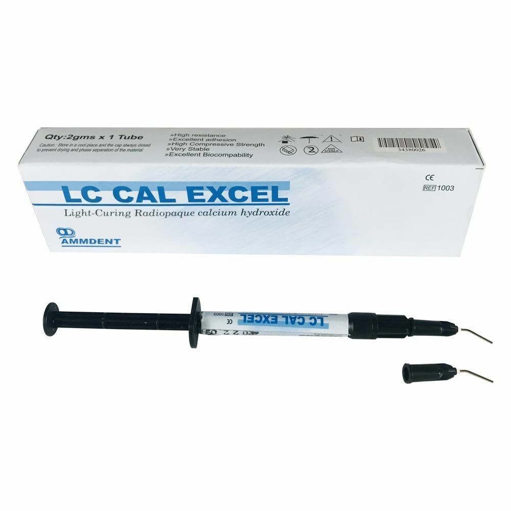 Ammdent LC Cal Excel Light Cure Calcium Hydroxide Paste Dental – Free Shipping