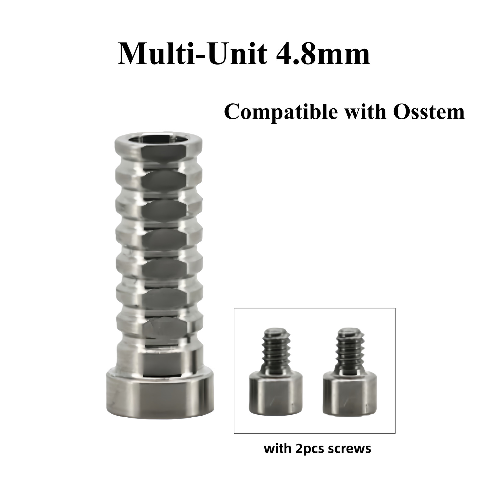 Titanium Temporary Cylinder Ti MU Sleeve Multi Unit 4.8mm Abutment Fit With Oss