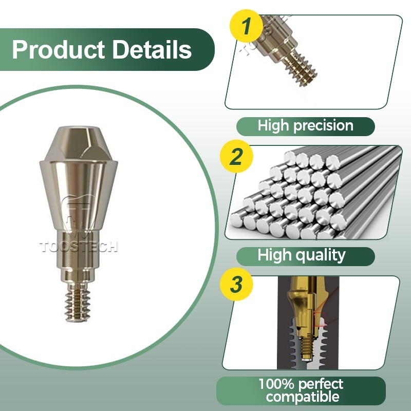 Multi unit straight abutment MU abutment fits Straumann Bone level RC NC