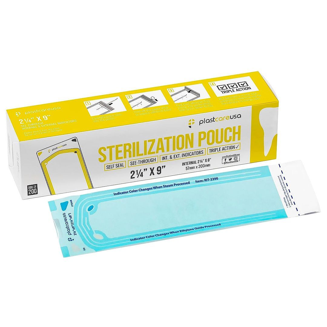plastcareusa Self Seal Sterilization Pouch, 2.25″ x 9″, 200/Box
