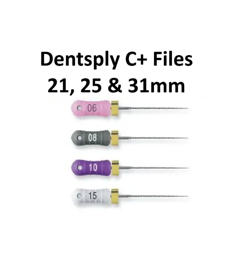 DENTSPLY C+FILES endodontic calcified root canal files 21, 25, 31mm 36 Files/Box