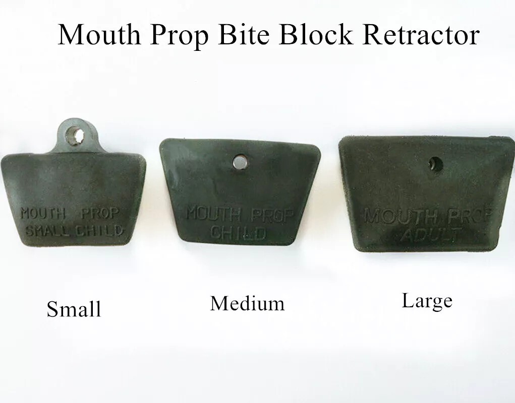 S/M/L Dental Silicone Black Mouth Prop Bite Block Child Adult Latex Free Strong