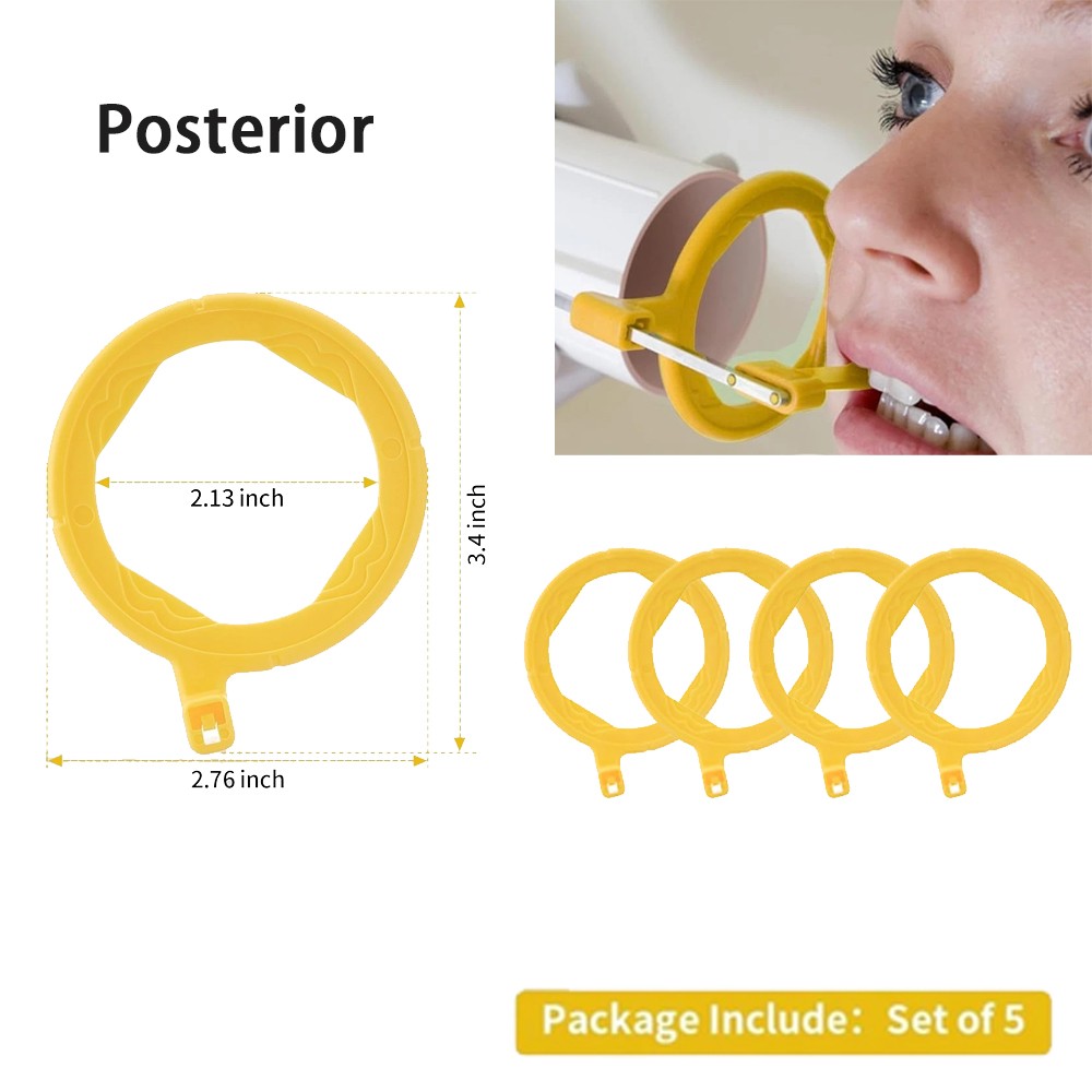 5PCS Dental X-Ray Aiming Ring kit Dental Sensor Holder Posterior Ring Yellow