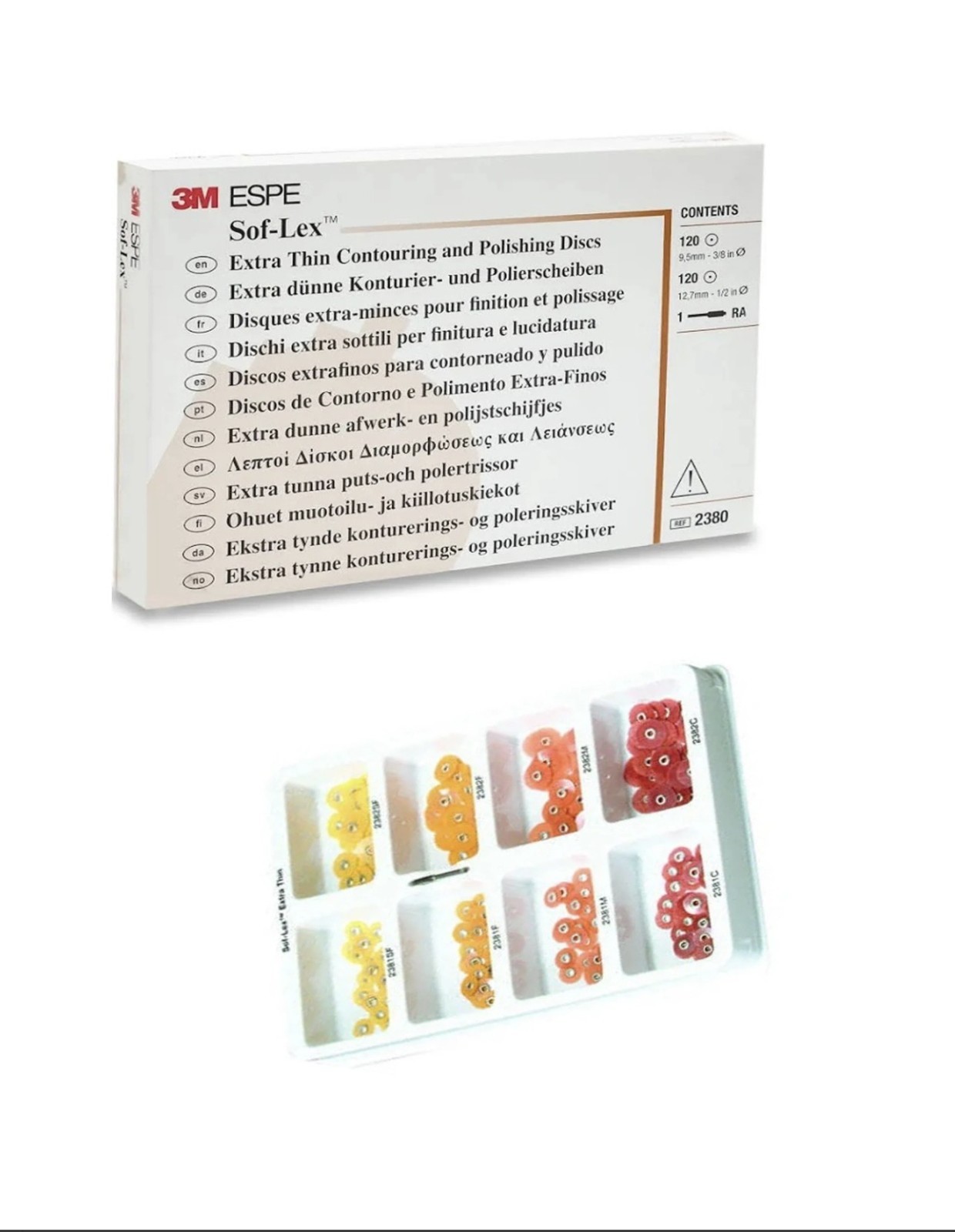 3M Sof-Lex soflex Contouring Polishing 240 Discs Kit 2380 Free II Ship