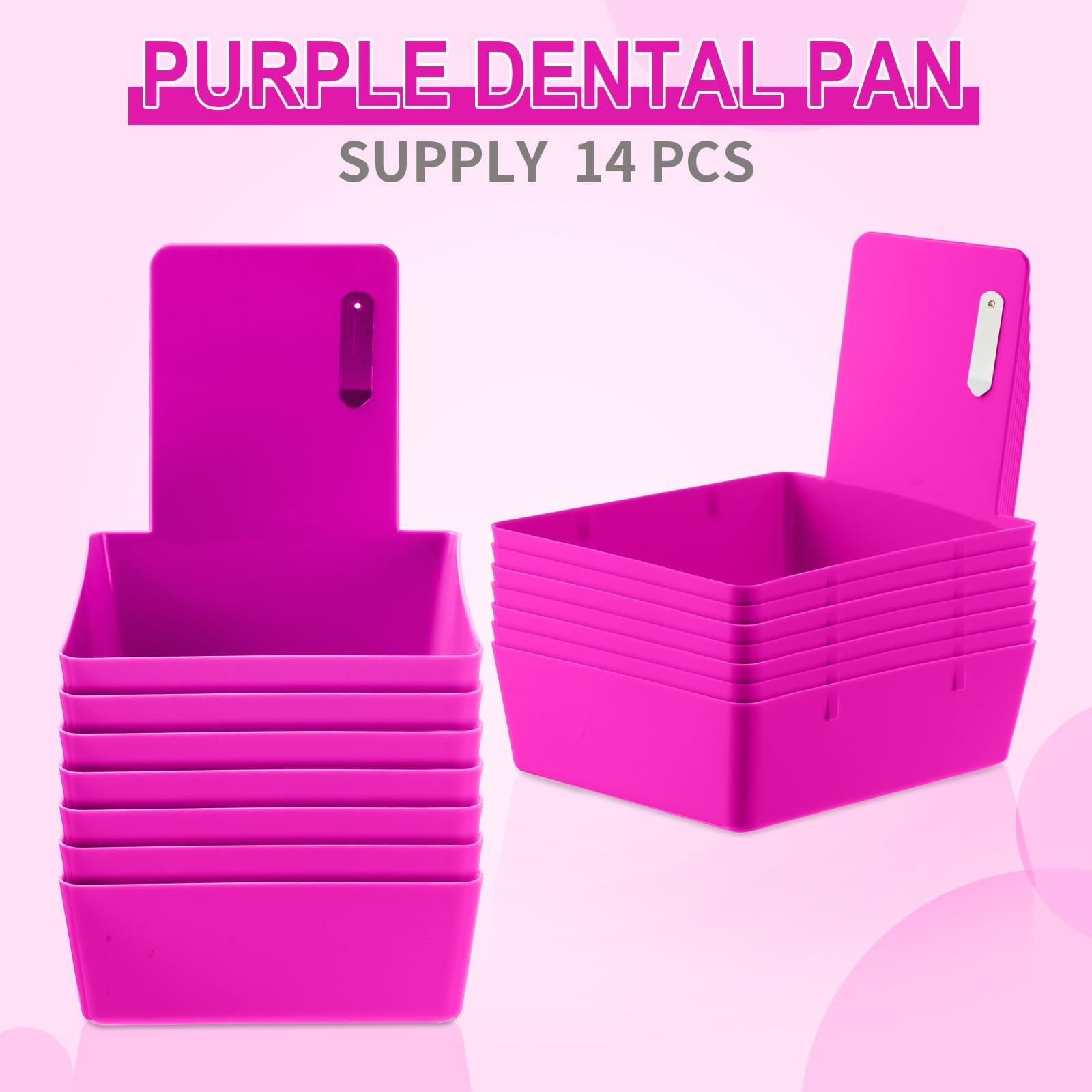 Tioncy 14 Pack Dental Working Lab Pan, Work Case, Medium Purple