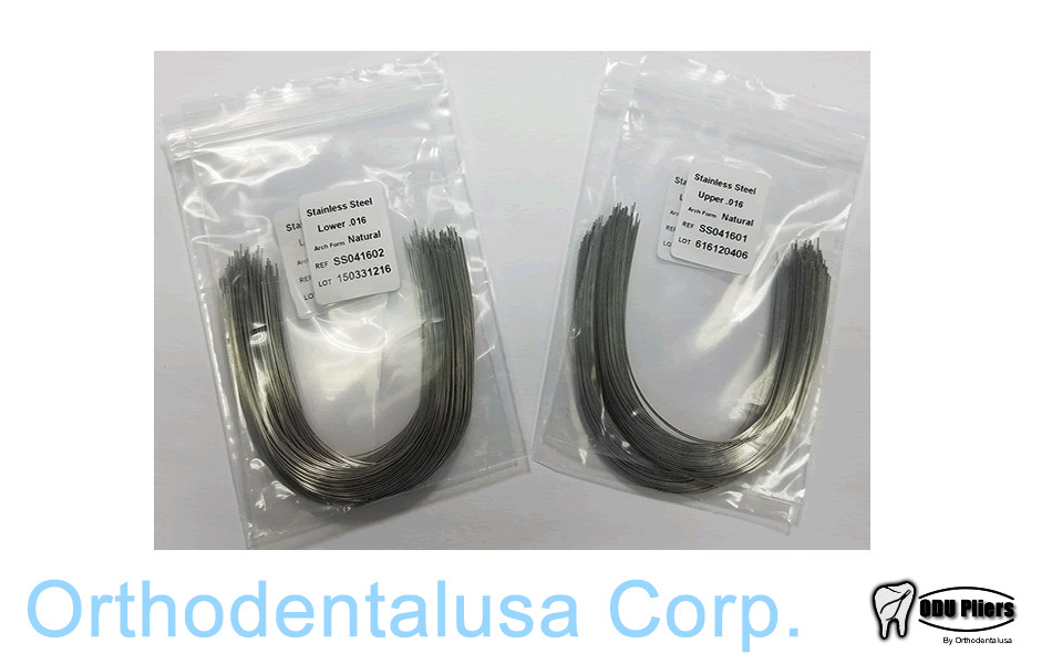 SET OF 400 STAINLESS STEEL WIRES U /L .014” / 4 BAG OF 100 / ORTHODENTALUSA