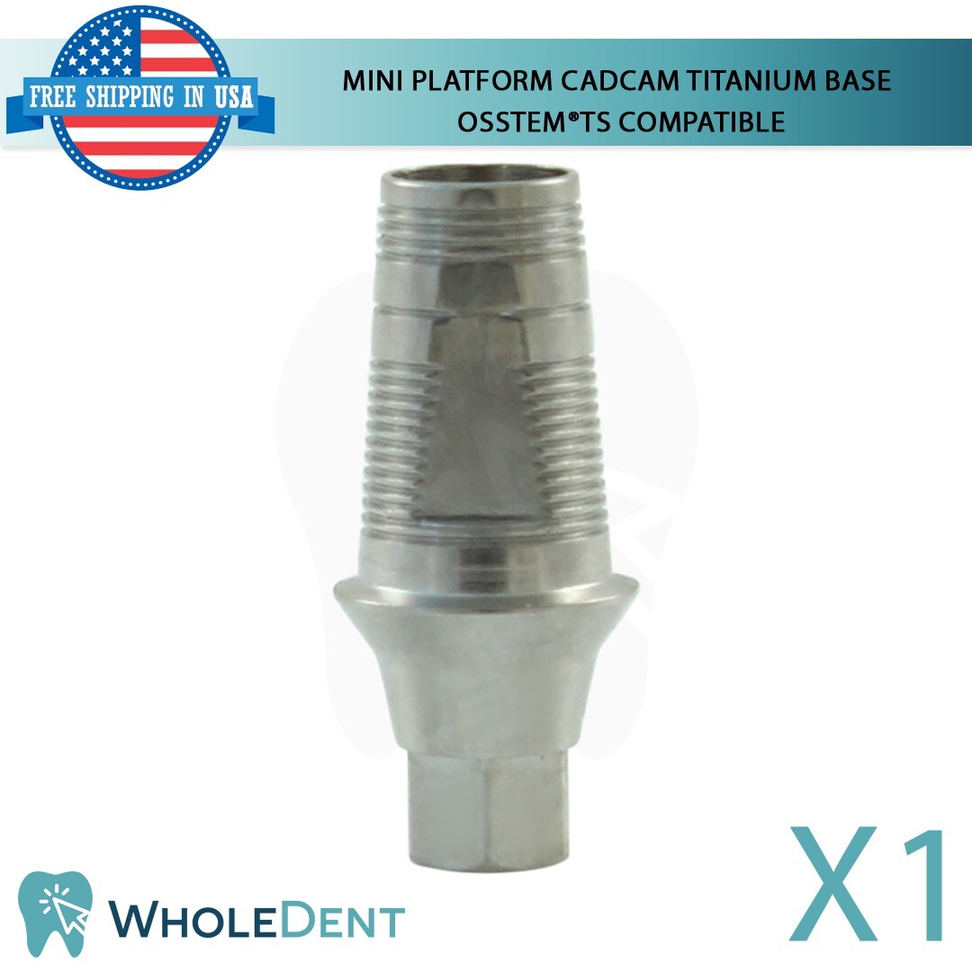 1x Dental CAD/CAM Titanium Base Mini Platform 2.1mm 0sstem®TS Compatible