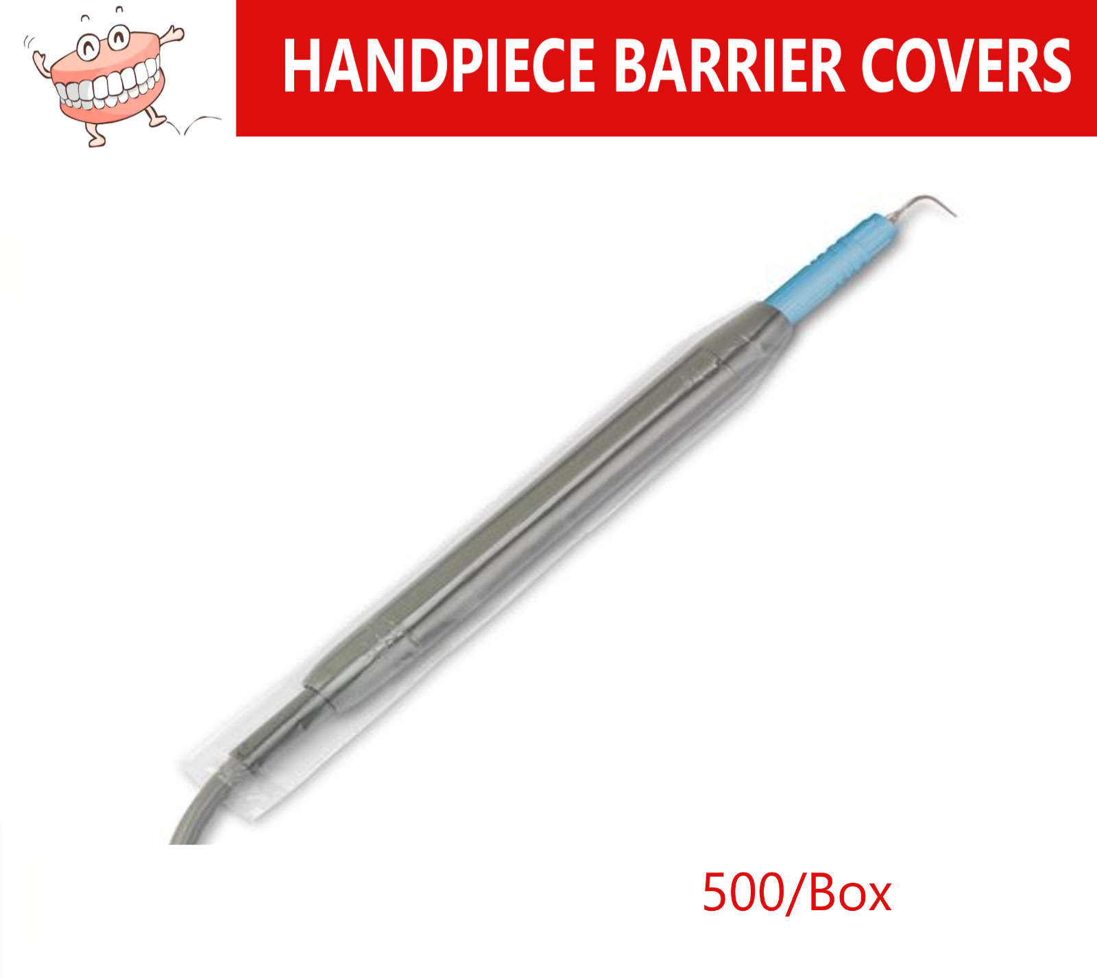 Dental SCALER SLEEVES, Non Slip Bootom/End Universal Size 1 1/2″W x 7″L, 500/Bx