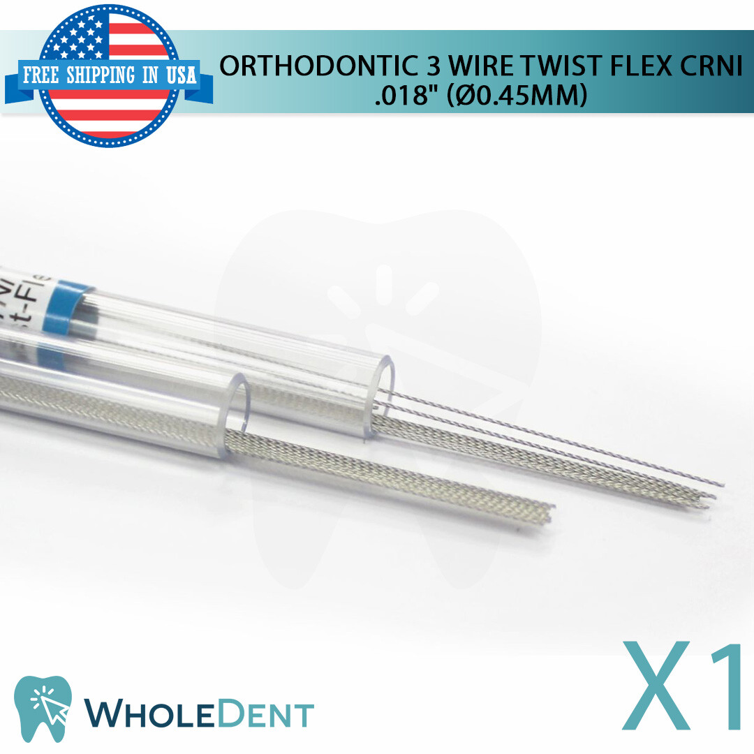 Orthodontic Dental CrNi 3 Strands Wire Twist Flex .018″ (Ø0.45mm) Intraoral