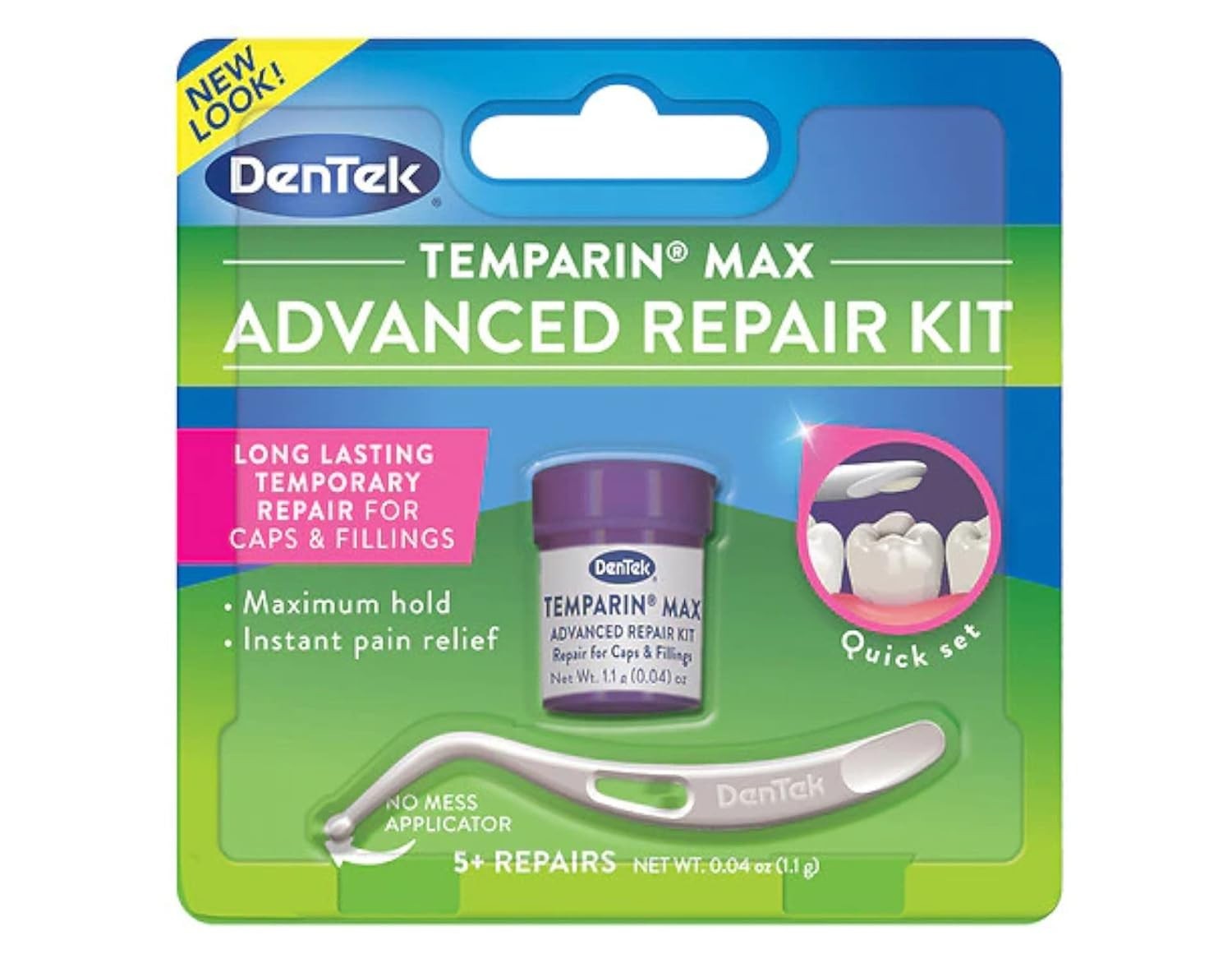 Emergency Dental Repair Kit – Temparin Max for Lost Fillings & Loose Caps, Gel