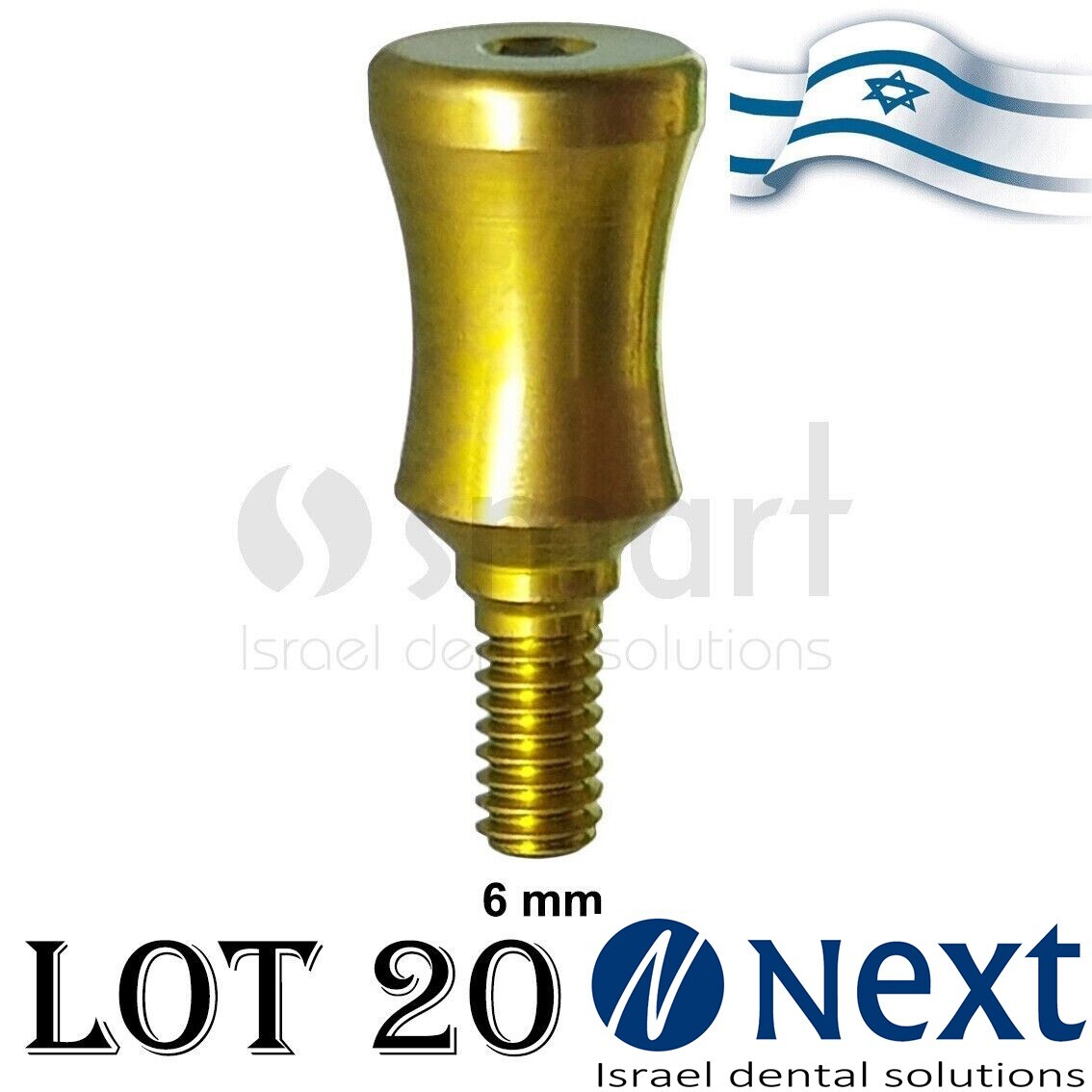 Lot x 20 Healing cap Concave abutment titanium 6 mm Ø 4.6 MM
