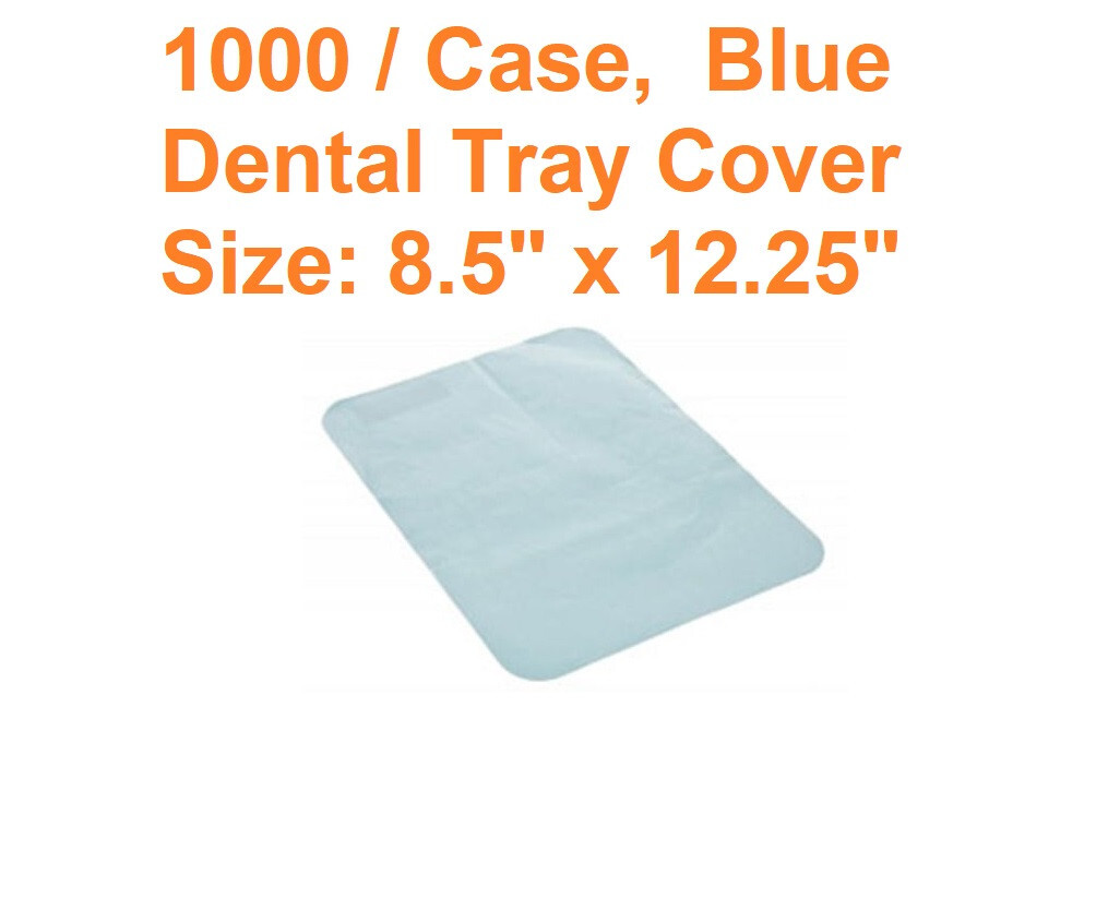 1000, Tidi Dental Tray Covers Size 8.5″ x 12.25″, for Ritter (B) tray cover BLUE