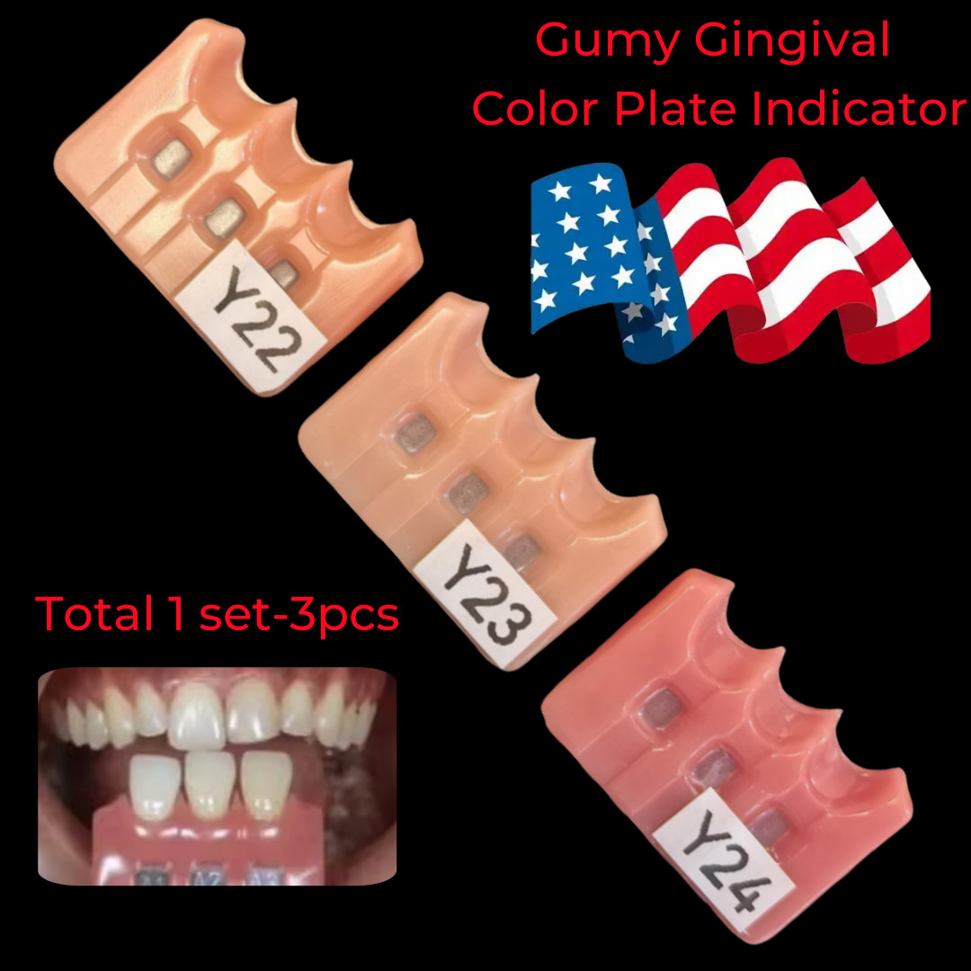 SHOFU Dental Gum Shade Gingiva Color Plate Indicator Tri-Color PN7040 Gummy USA