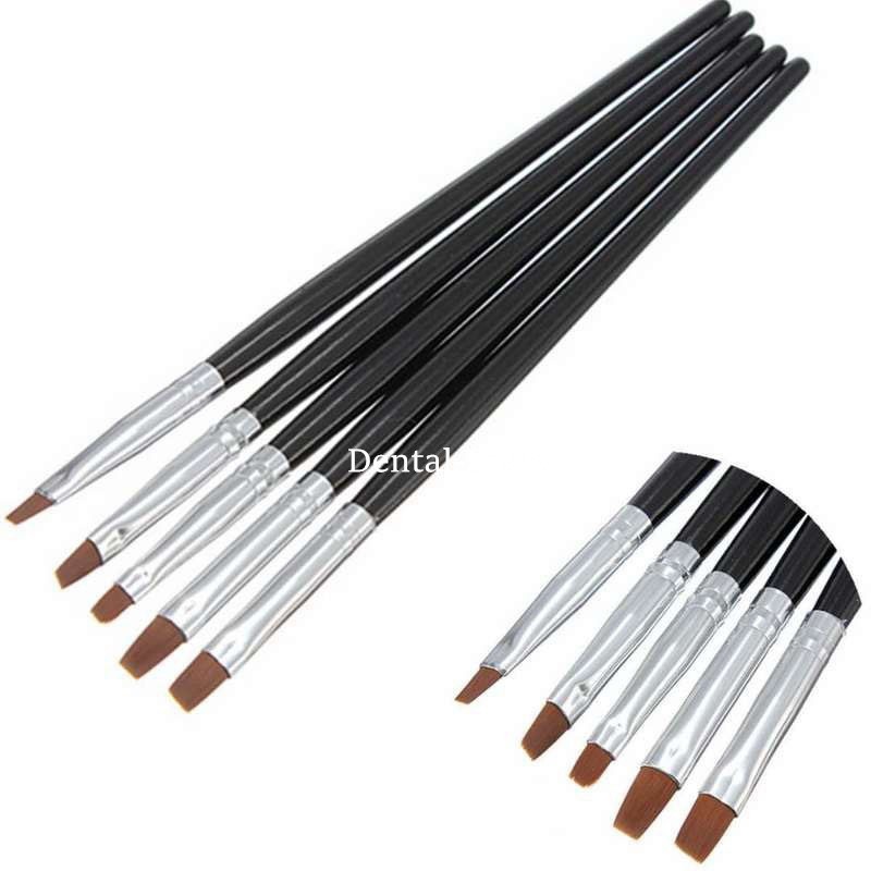 5 Pcs Dental Porcelain Brush Pen For Adhesive Composite Shaping Pens DIY Drawing