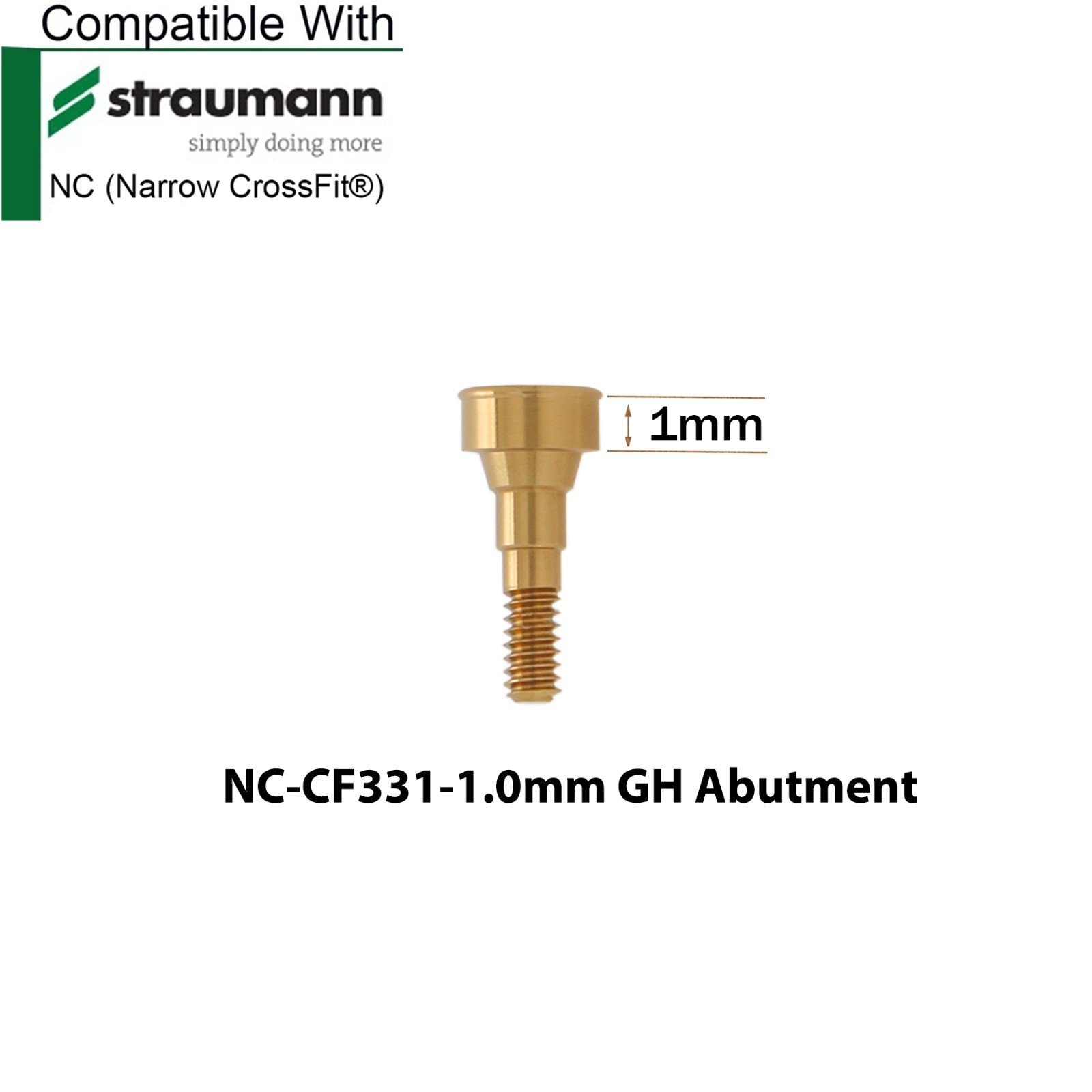Dental Overdenture Locator Abutment 1-5.0mm GH Fits ITI Straumann NC/RC Implants