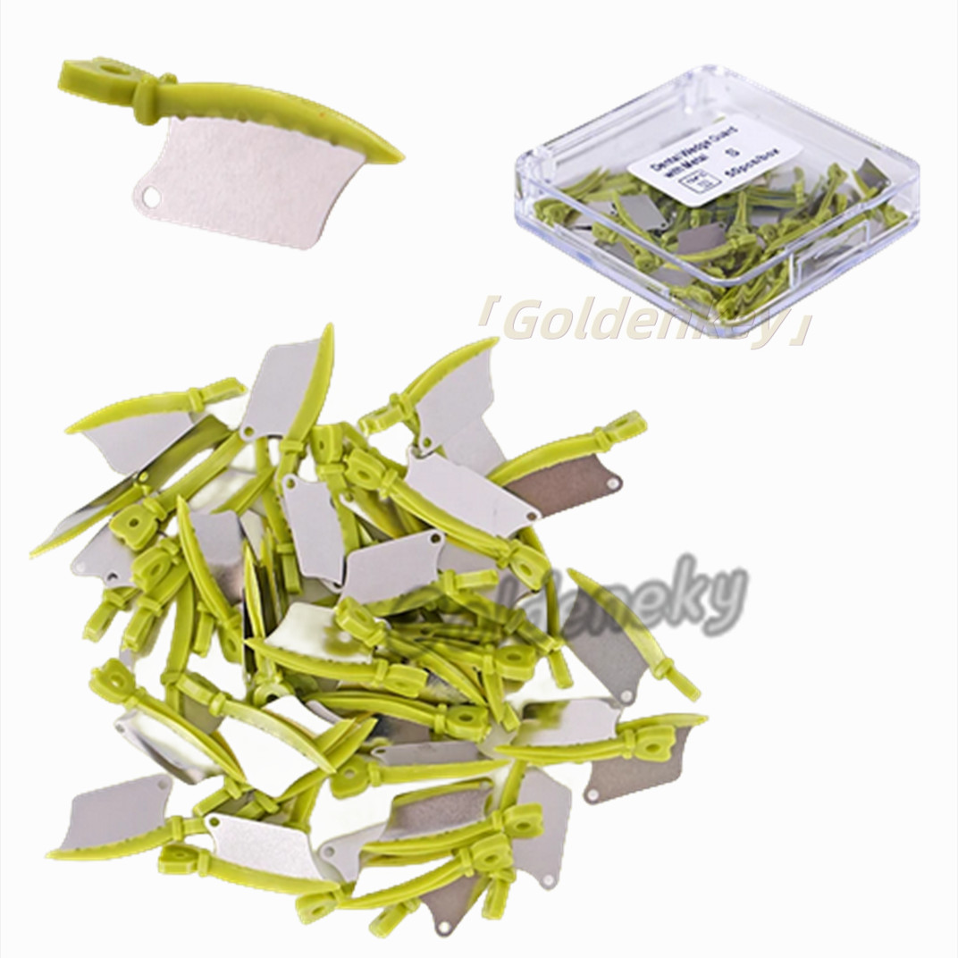 50Pcs/Box Dental Fender Interproximal Wedge Matrix Blade Guard with Metal Small